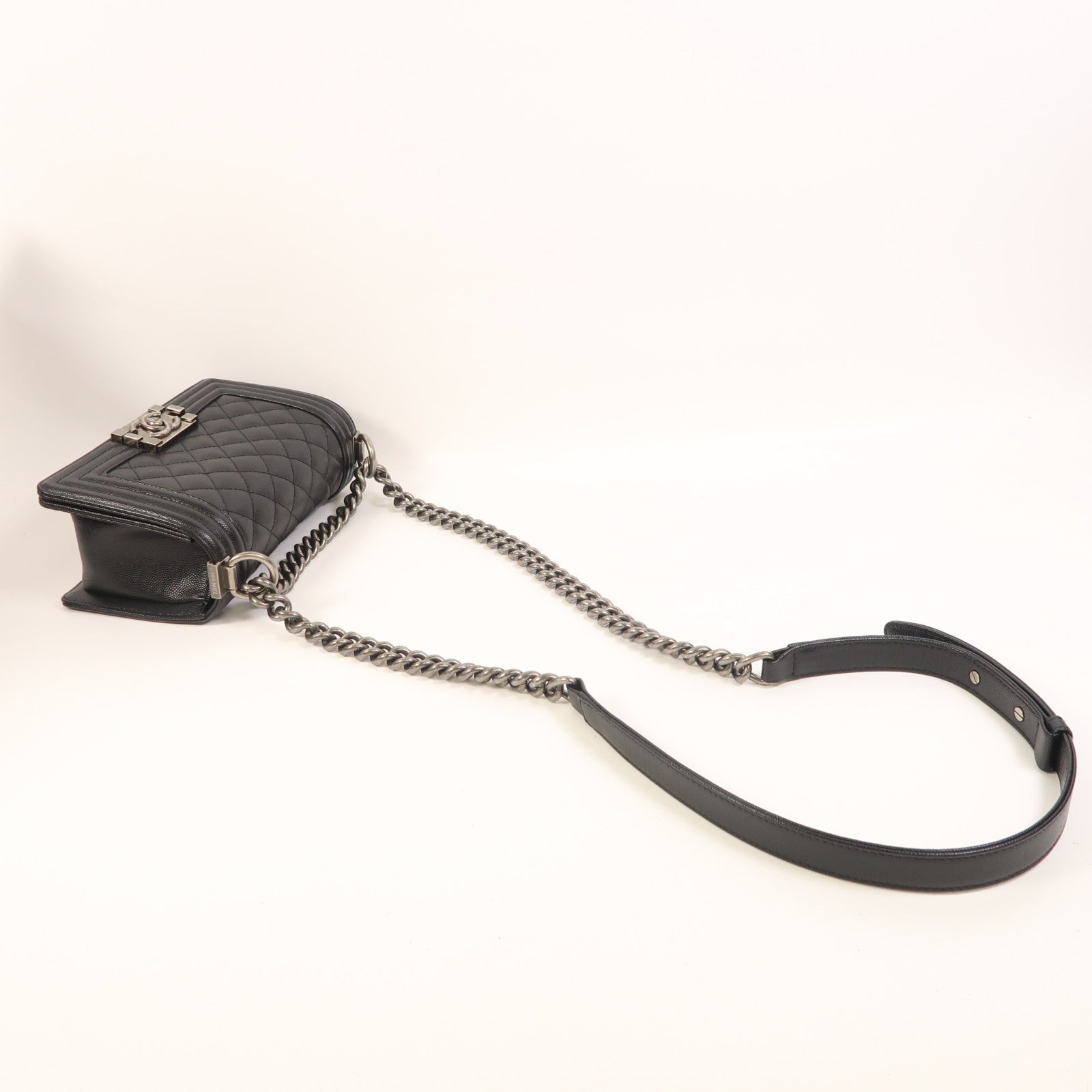 CHANEL 牛皮皮革Boy 20鏈帶肩背袋