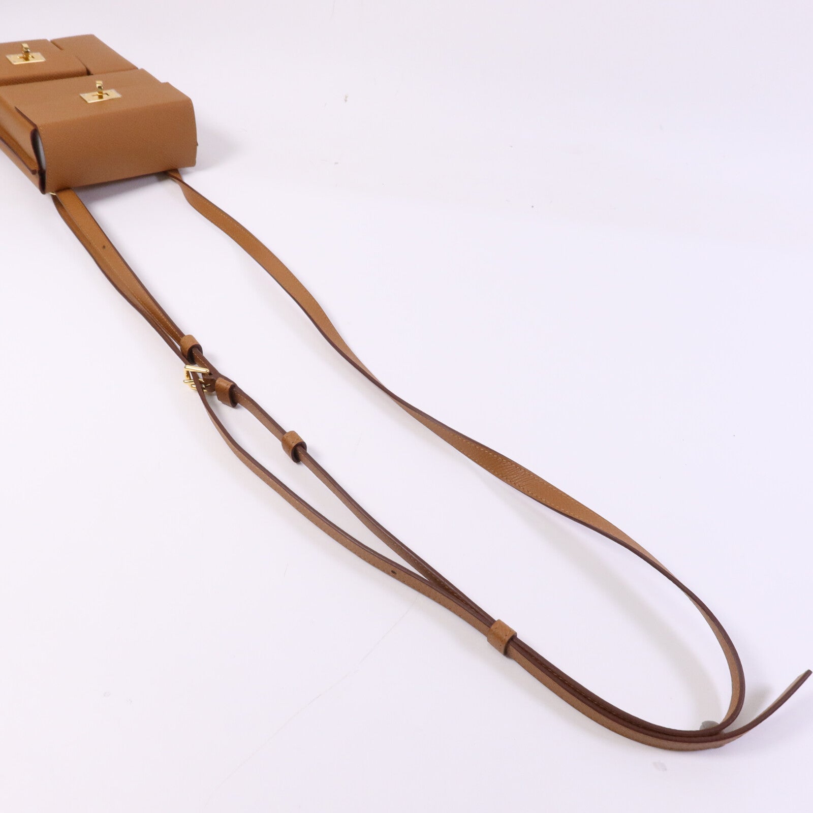 HERMES Epsom皮革Pochette Kelly Multipocket金扣肩背袋