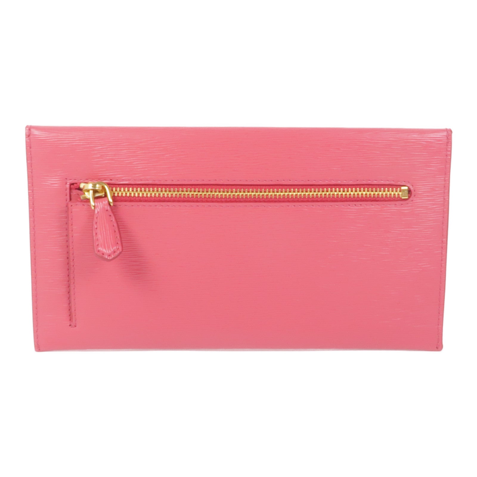 PRADA 牛皮皮革Long Wallet金扣長錢包