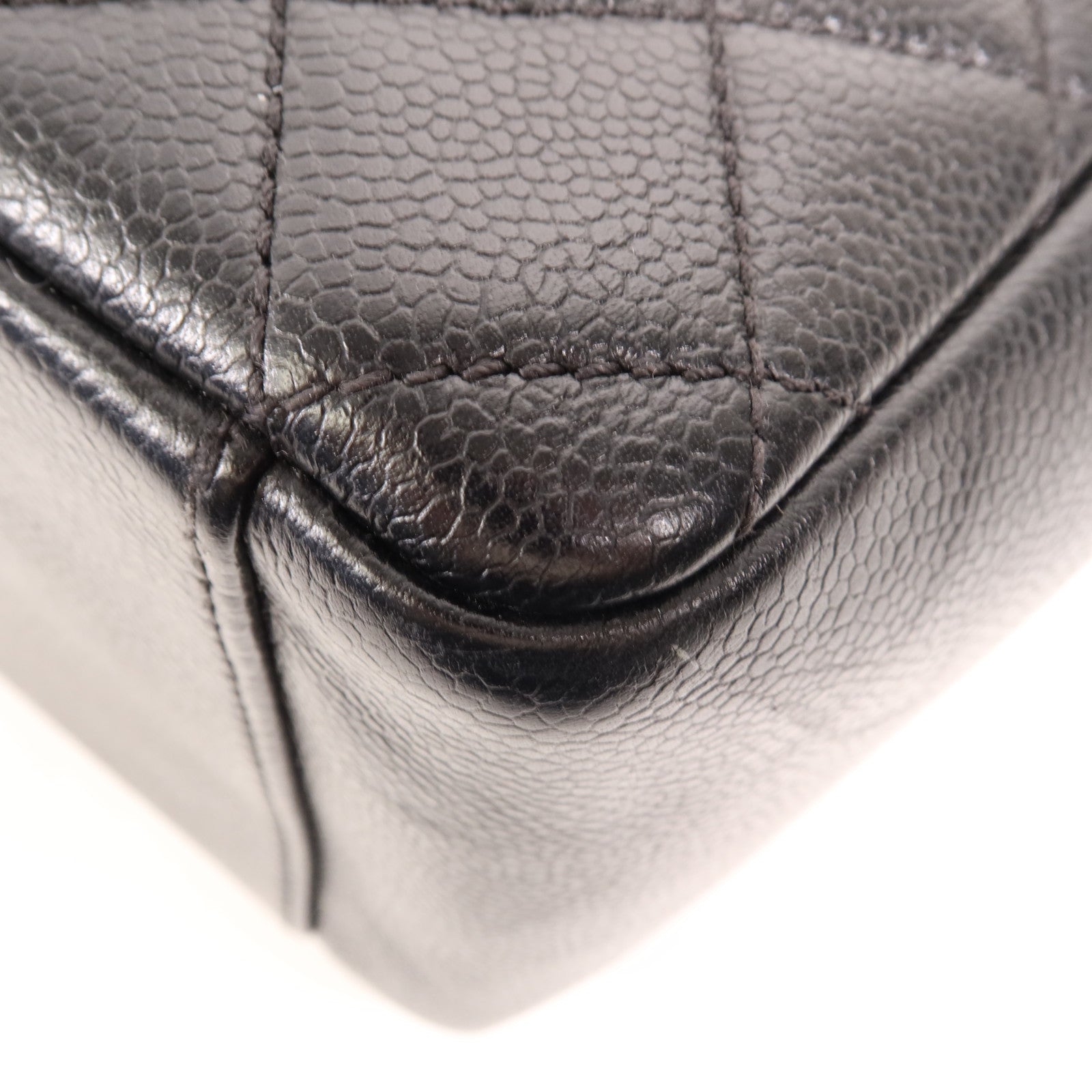 CHANEL 牛皮皮革GST Grand Shopping Tote Bag銀扣鏈帶手挽袋