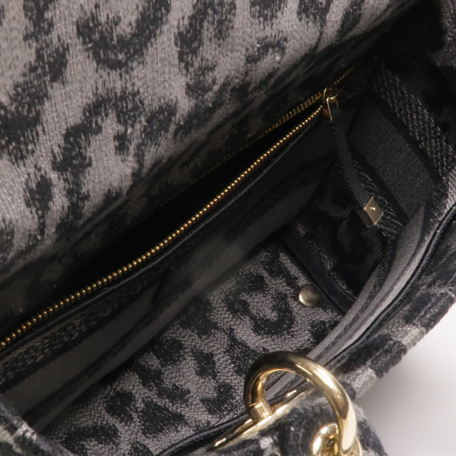 Dior 帆布Lady D-Lite金扣手挽肩背兩用袋