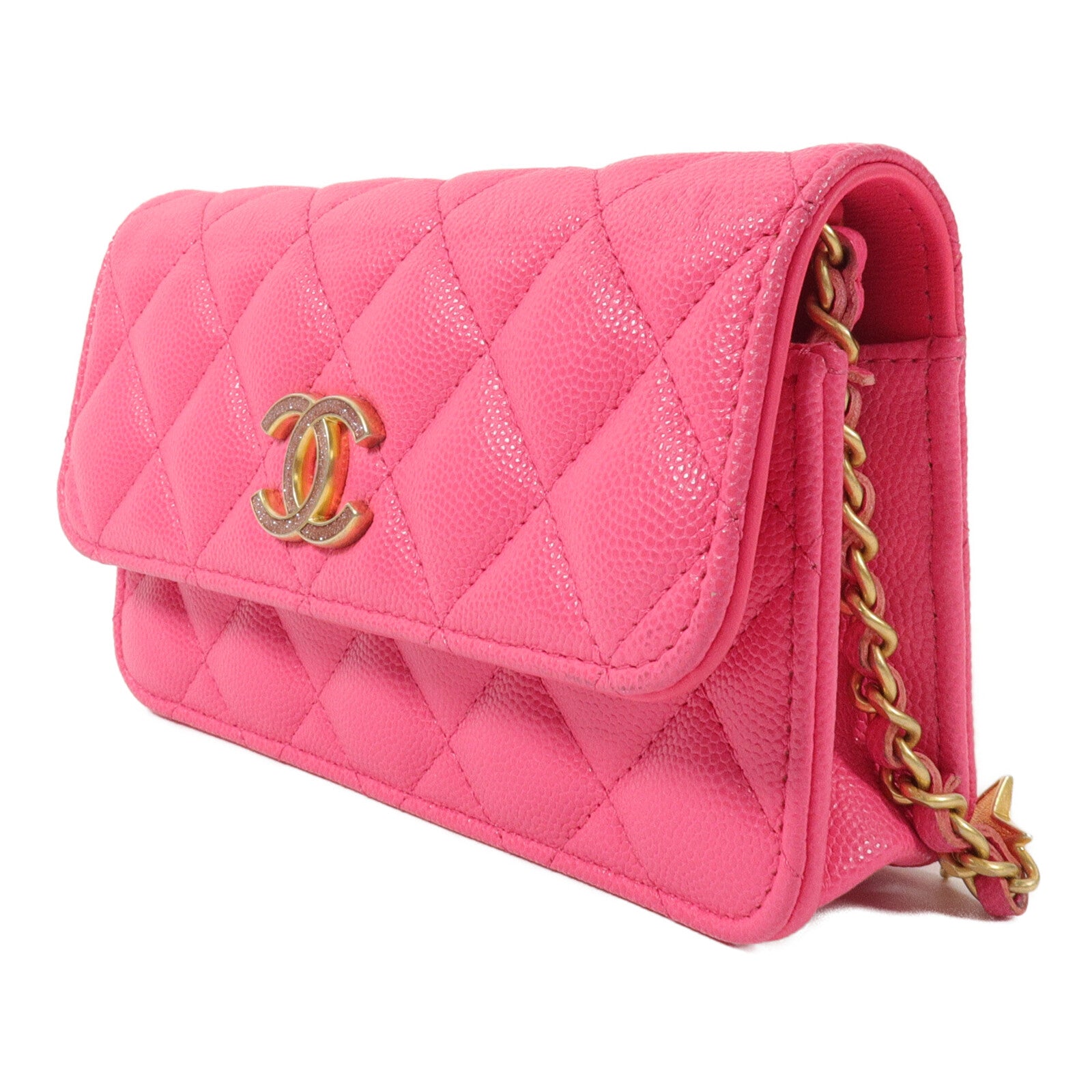 CHANEL 牛皮皮革Chain Shoulder鏈帶肩背袋