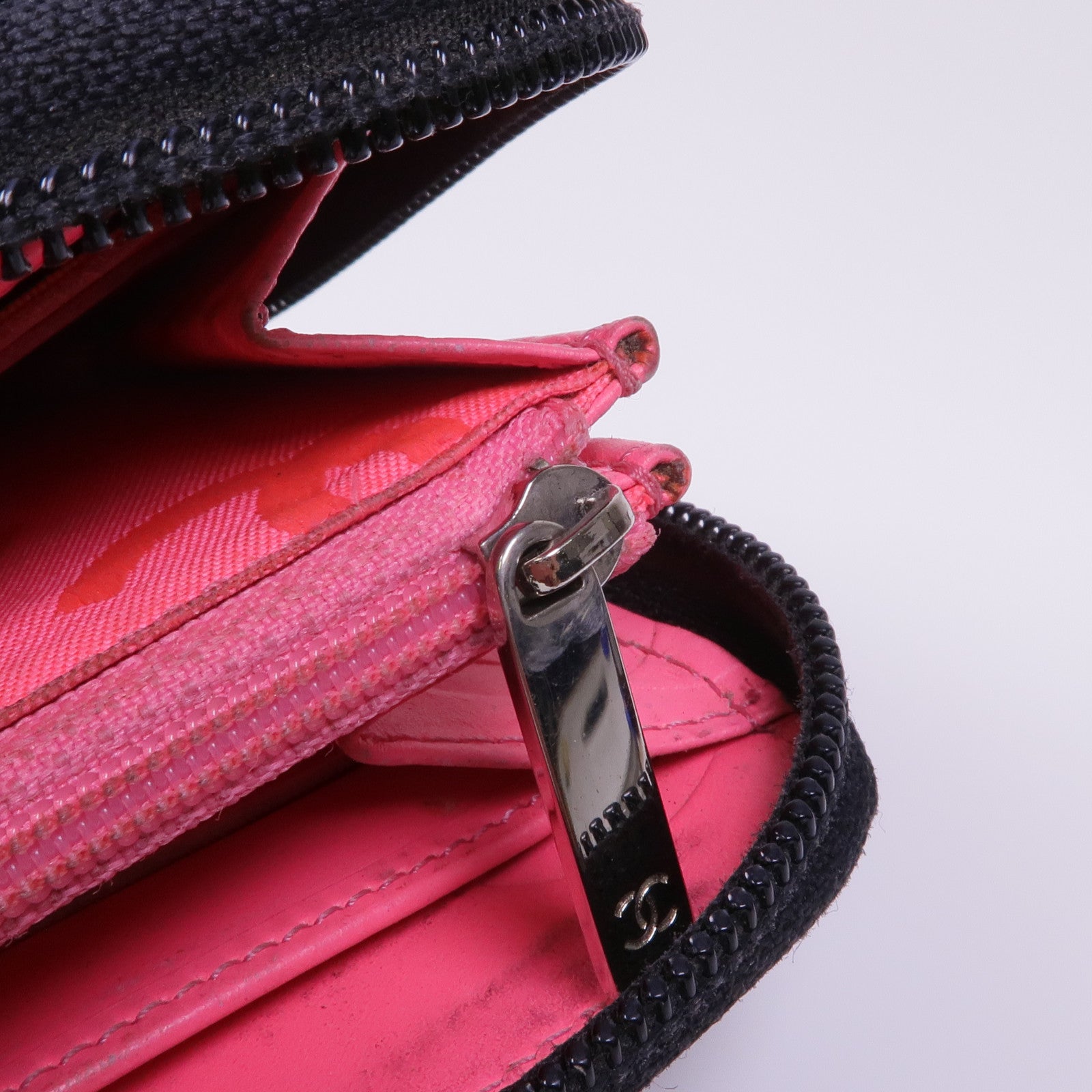 CHANEL 牛皮皮革Cambon Long Wallet銀扣長錢包