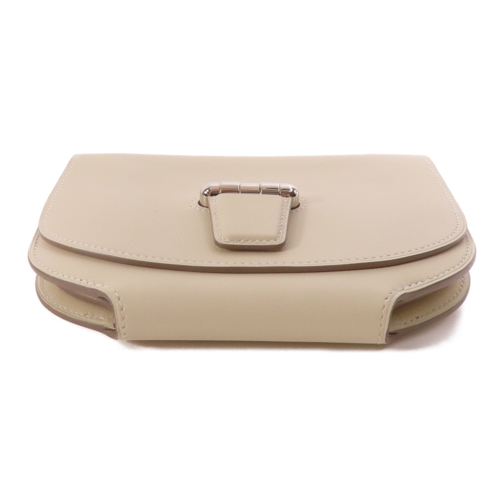 HERMES Swift皮革Mini Convoyeur銀扣肩背袋