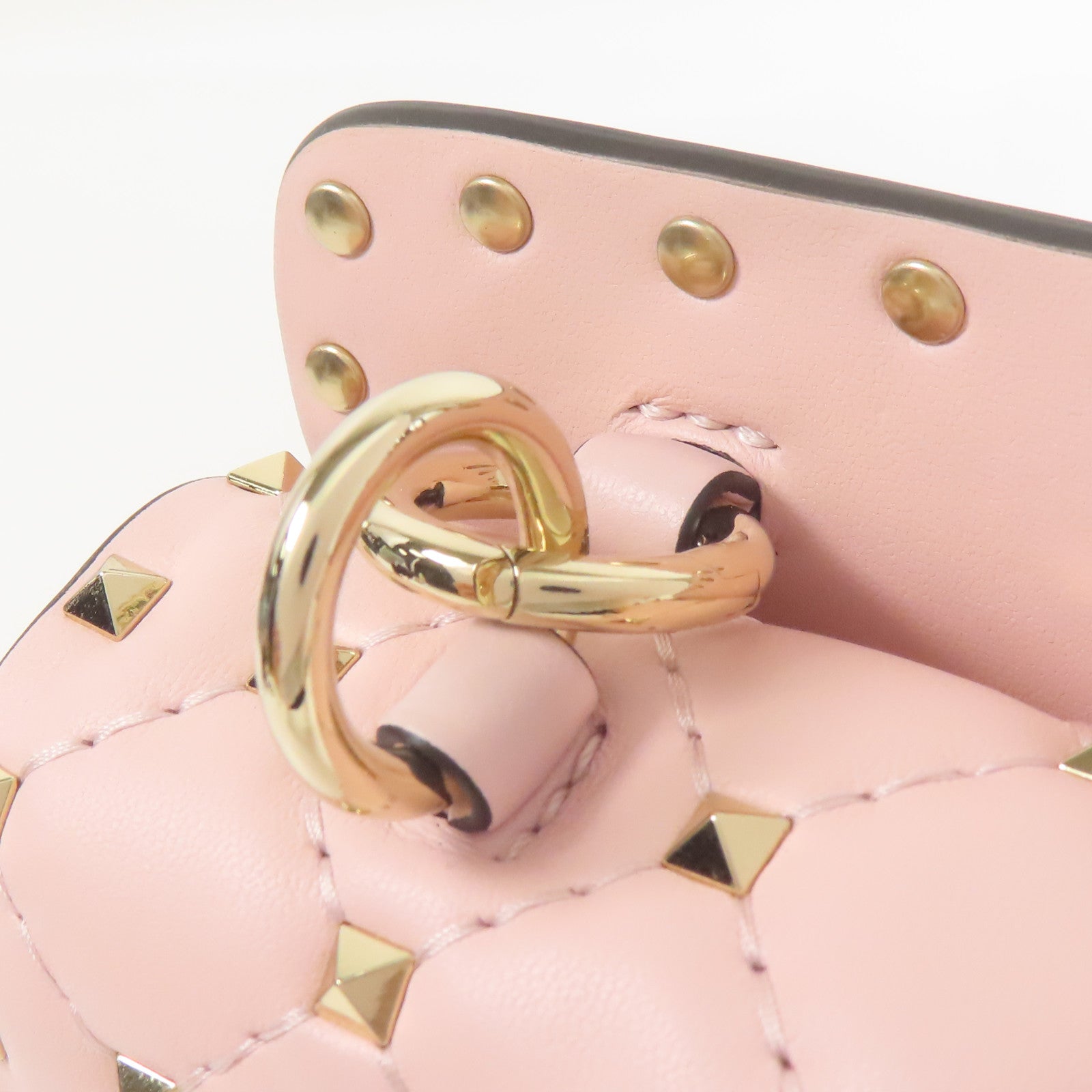 Valentino 皮革Rockstud Spike金扣鏈帶手挽肩背兩用袋