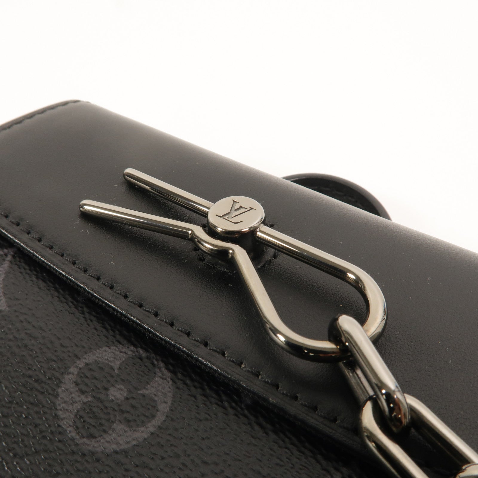 LOUIS VUITTON Monogram Eclipse Nano Steamer手挽肩背兩用袋