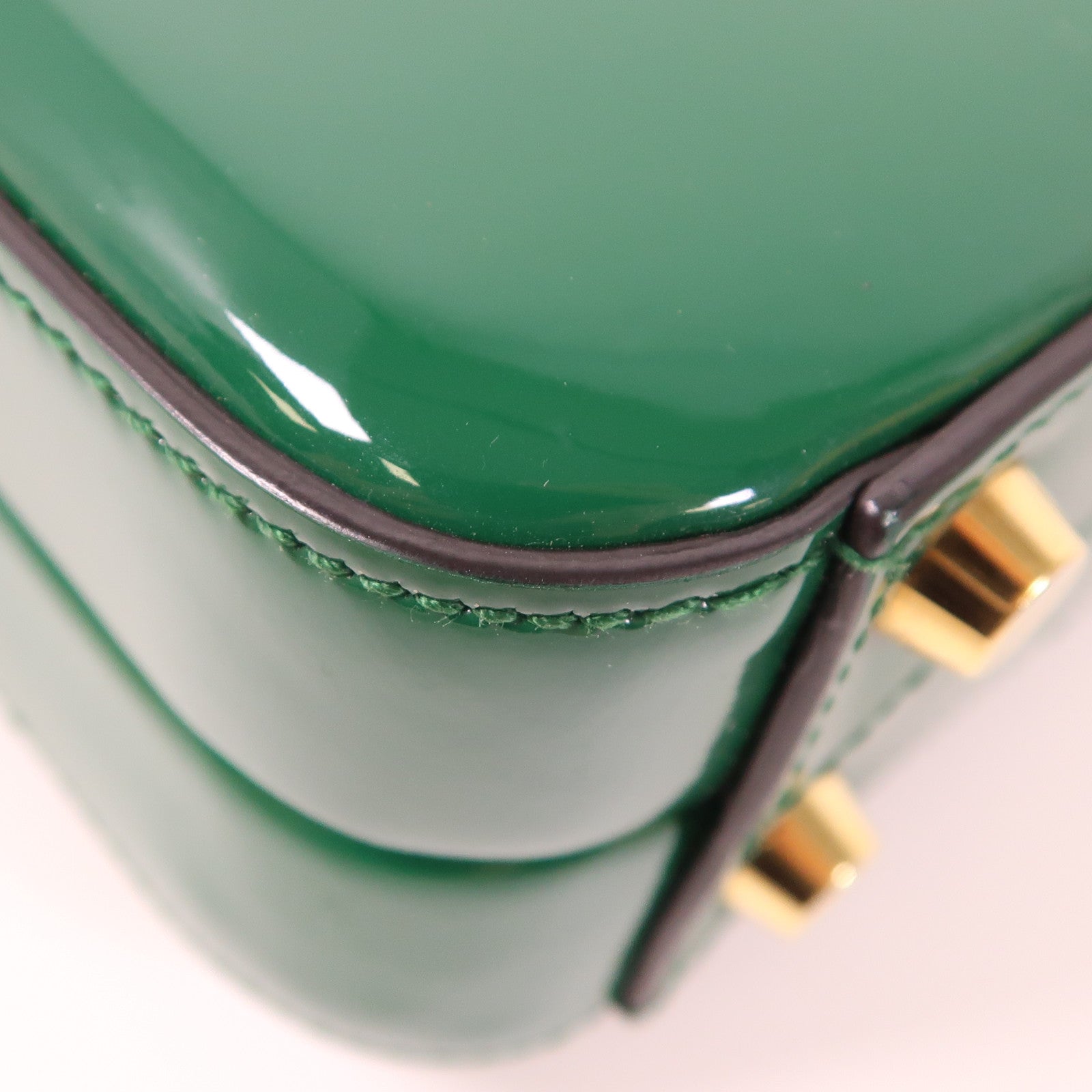 GUCCI 漆皮皮革Sylvie 1969 Bag金扣手挽肩背兩用袋