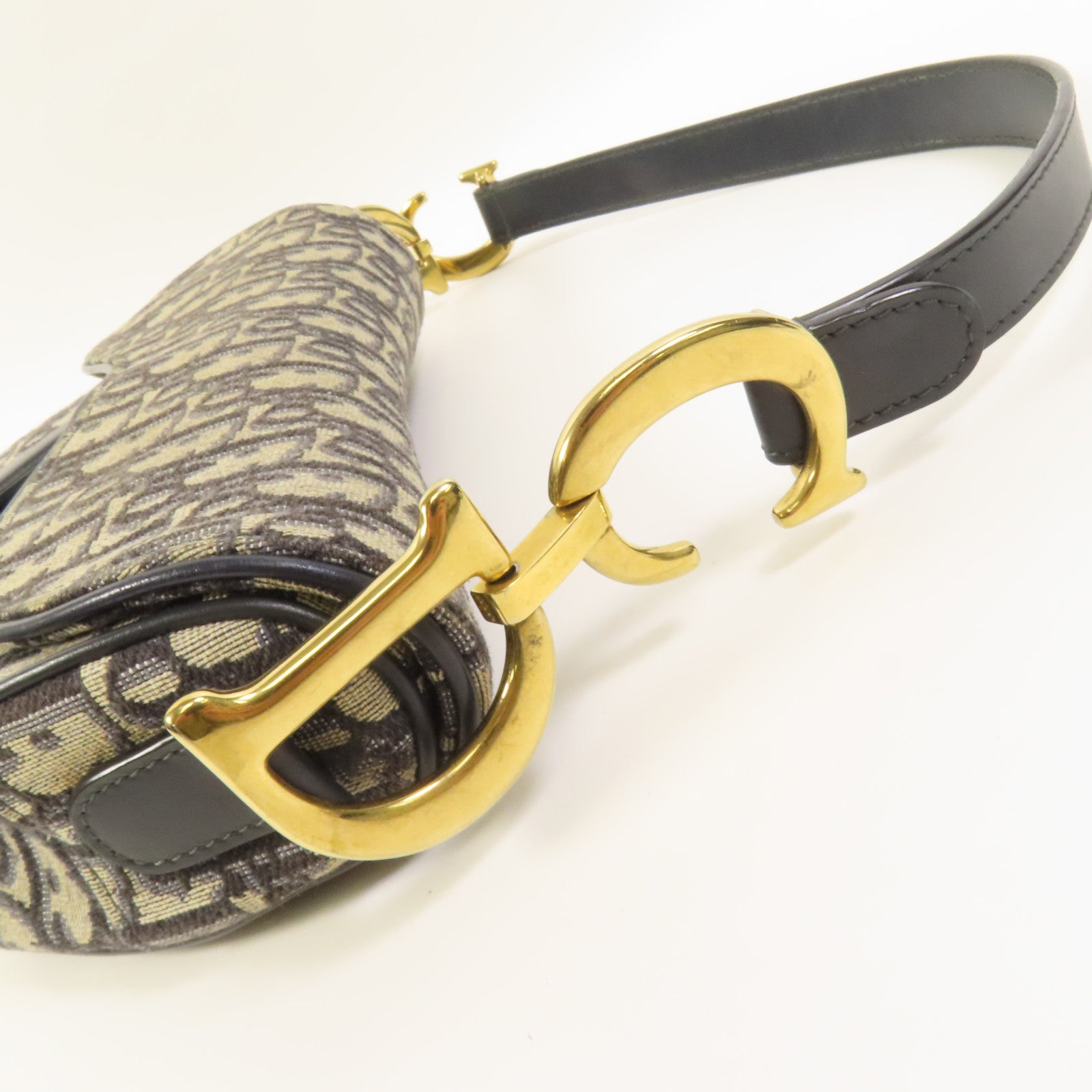 Dior 帆布Saddle金扣肩背袋