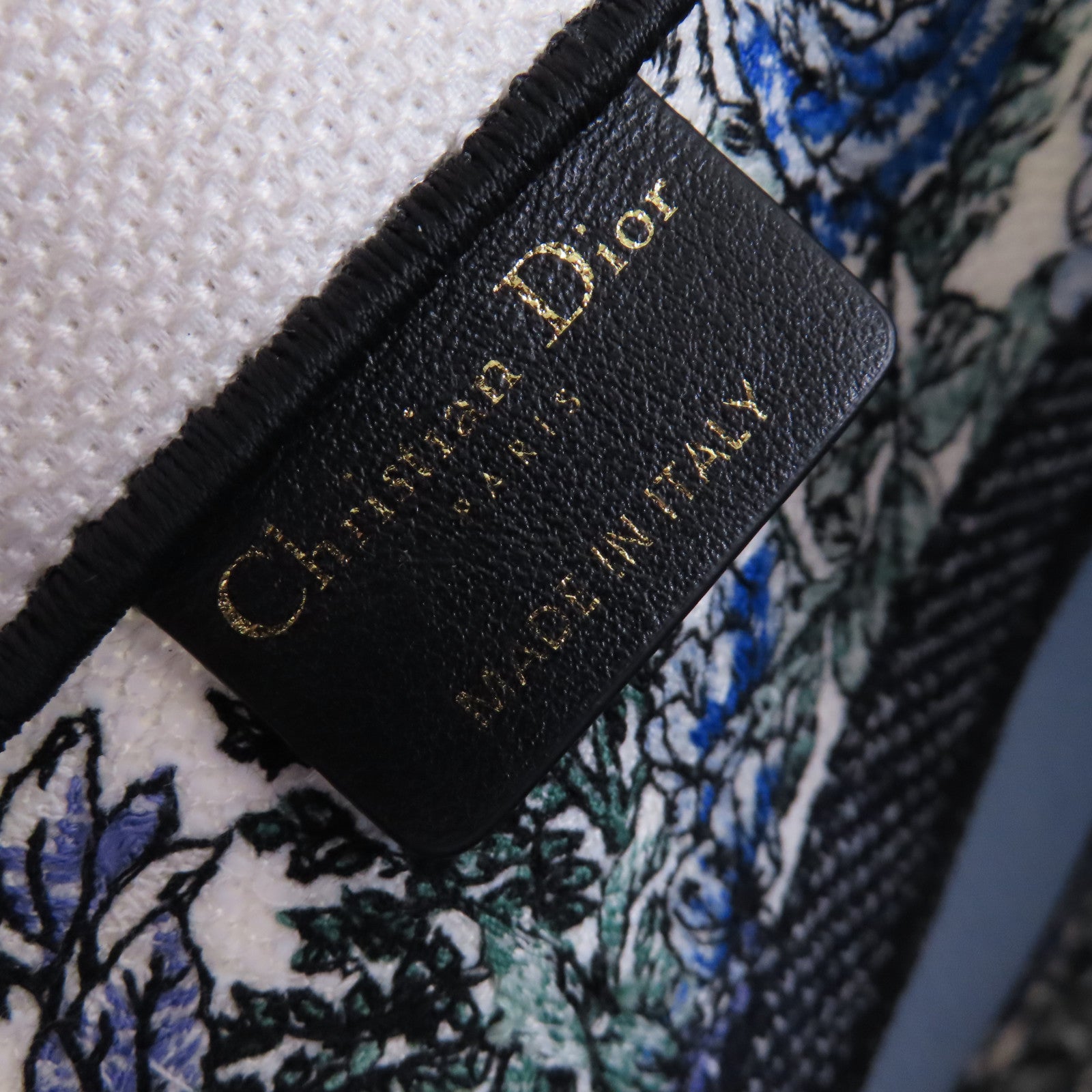 Dior 帆布Medium Dior Book Tote Bag白色/藍色