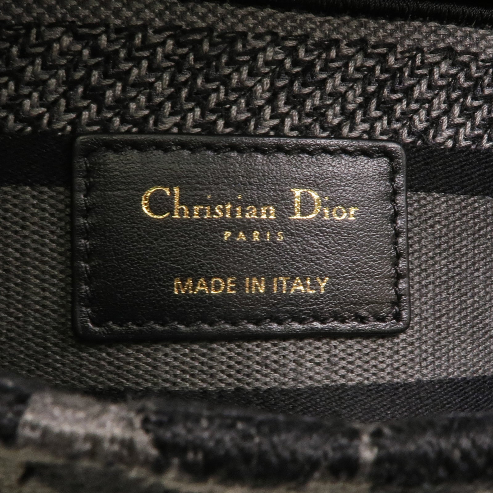 Dior 帆布Lady D-Lite金扣手挽肩背兩用袋