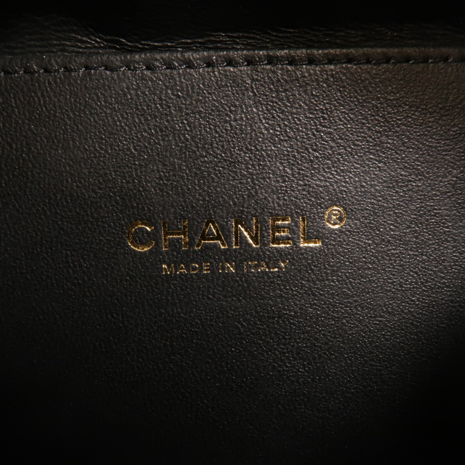 CHANEL 牛皮皮革Filigree Vanity Case鏈帶手挽肩背兩用袋