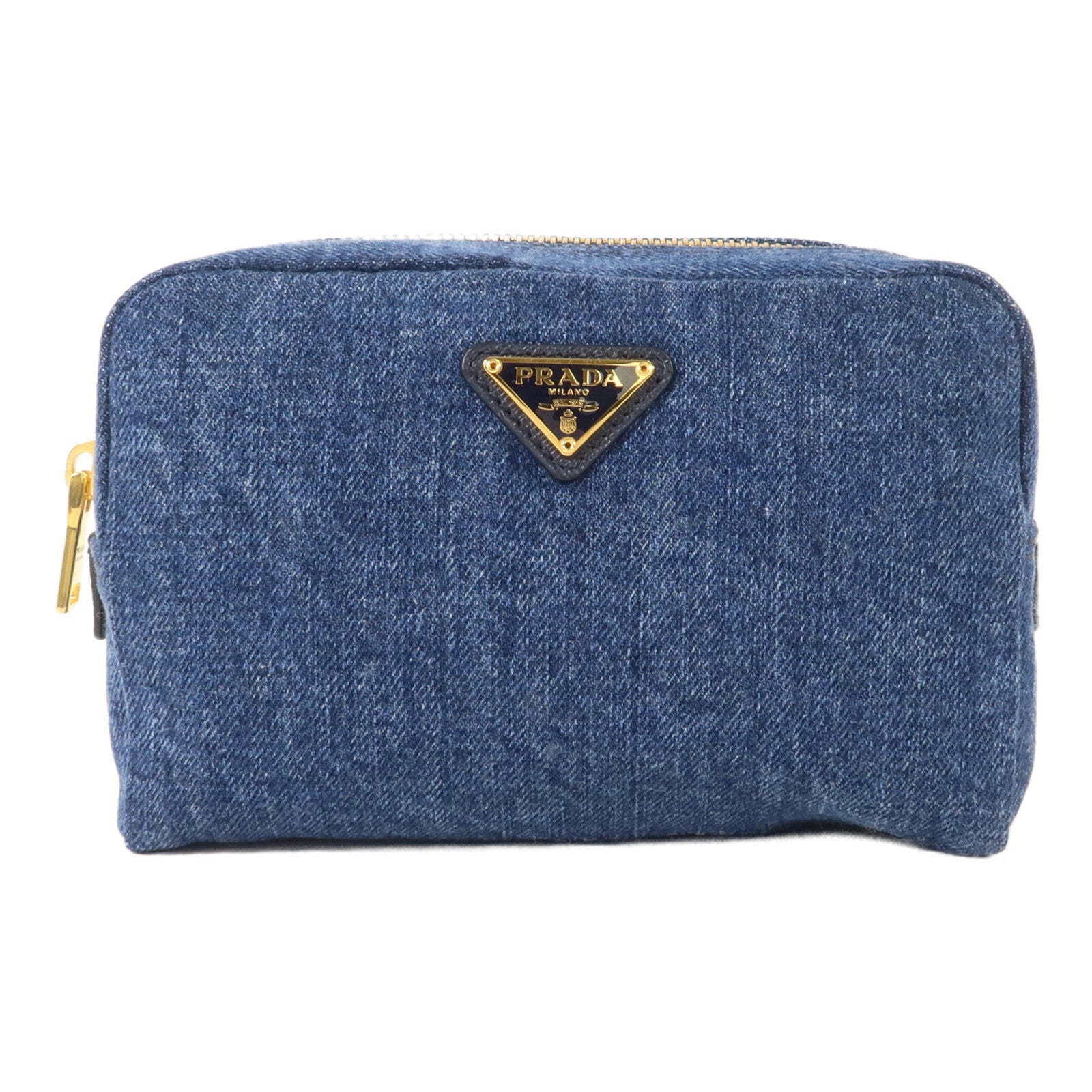 PRADA 牛仔布料Pouch小袋