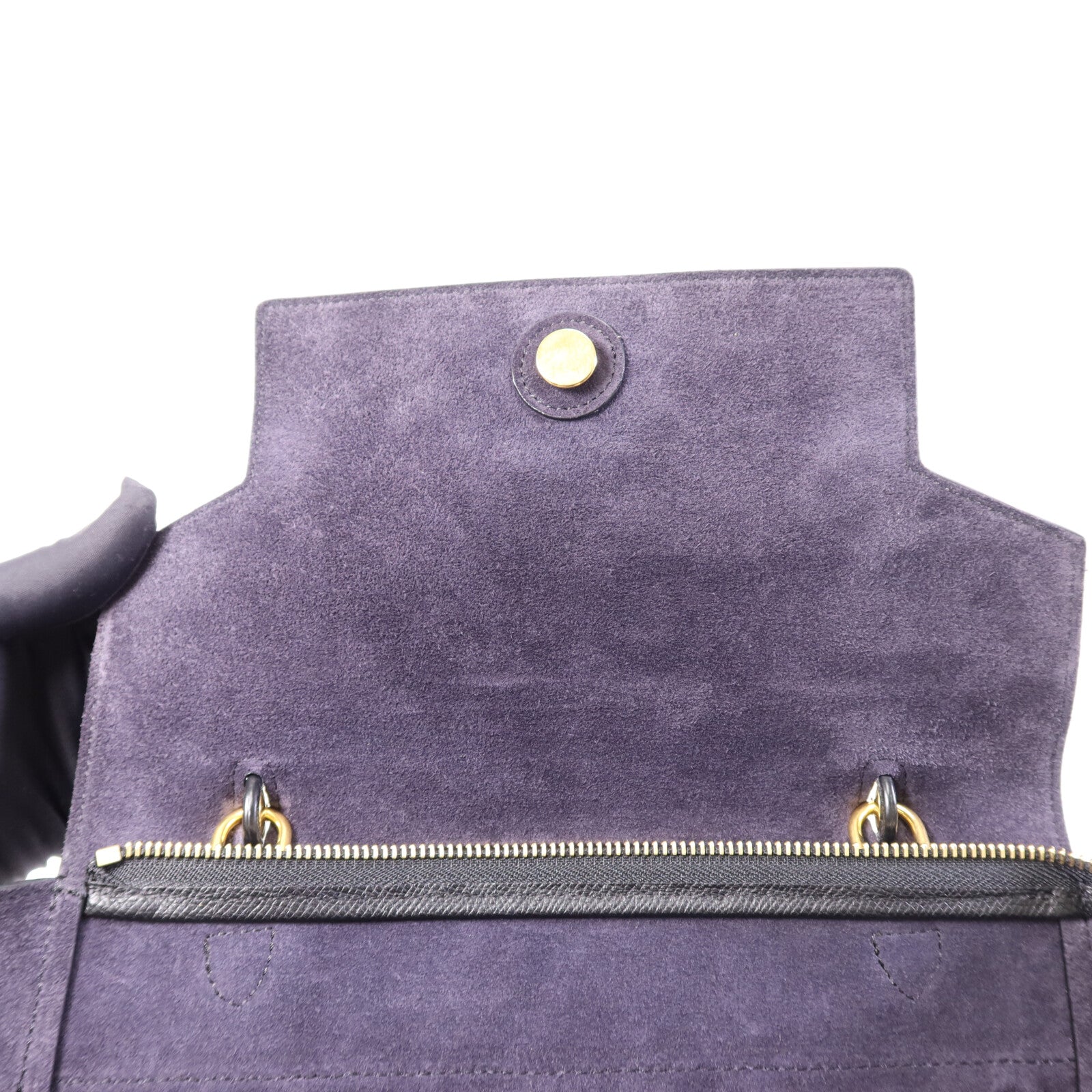 CELINE 牛皮皮革Mini Belt Bag金扣手挽肩背兩用袋