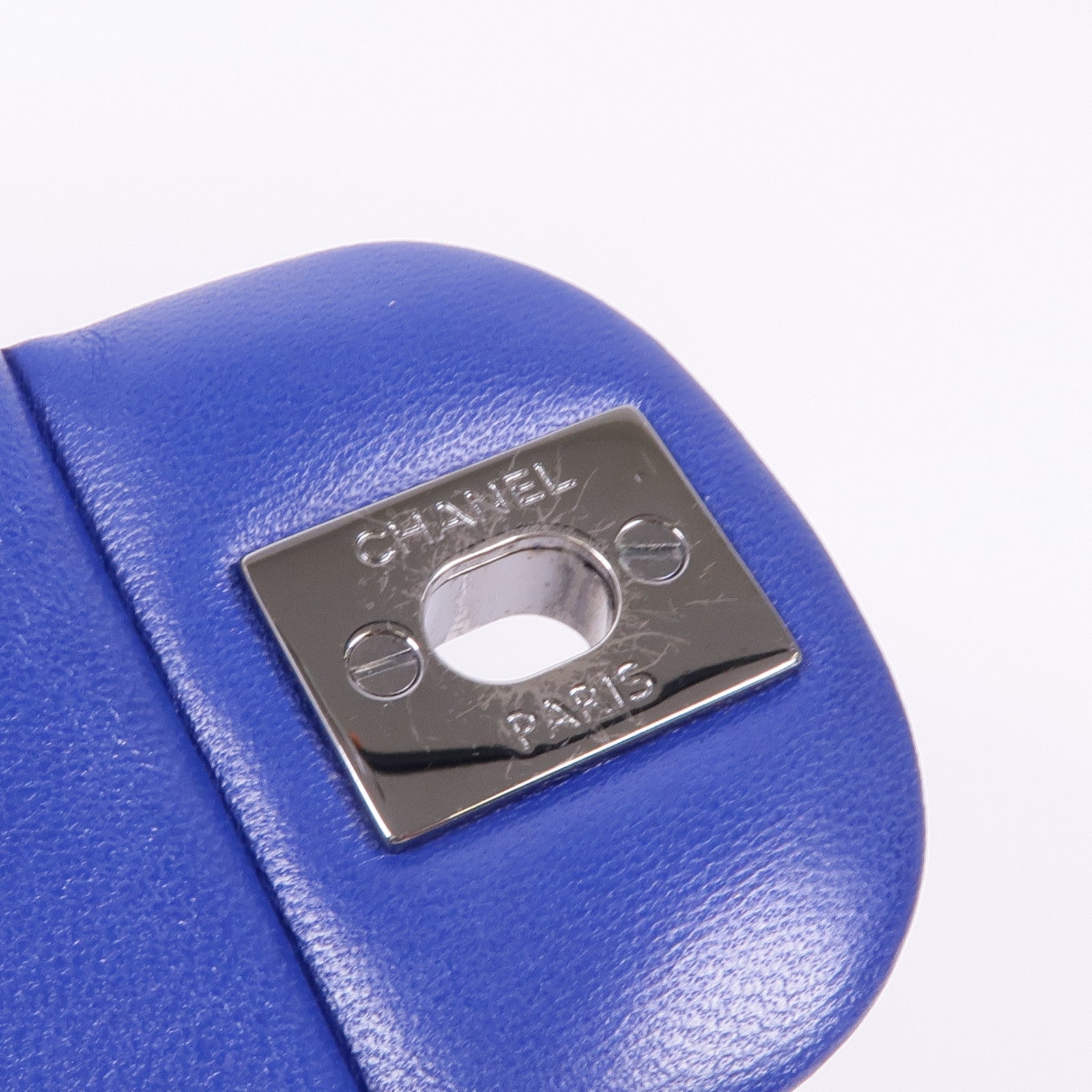 CHANEL 羊皮皮革Mini Classic 20銀扣鏈帶肩背袋