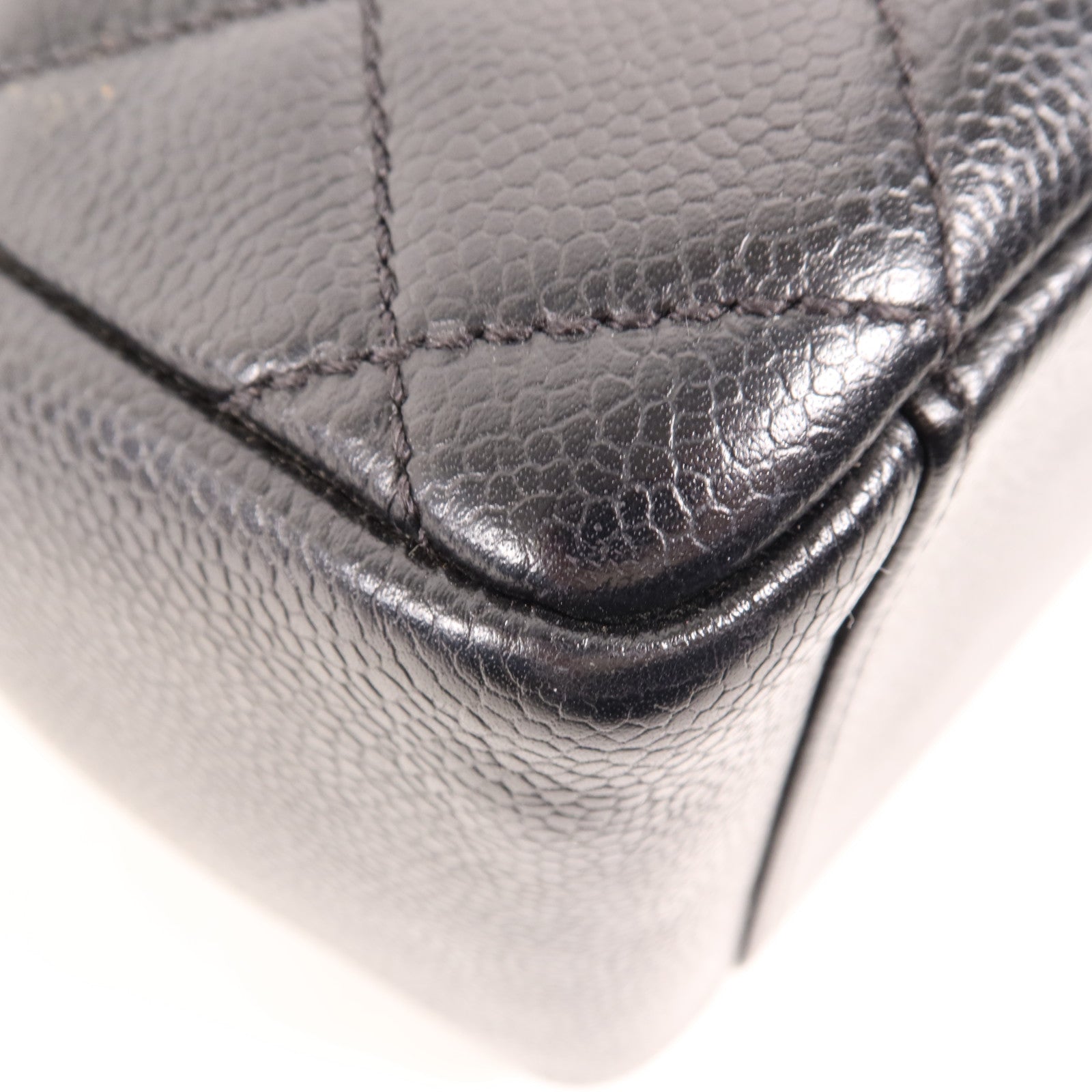 CHANEL 牛皮皮革GST Grand Shopping Tote Bag銀扣鏈帶手挽袋