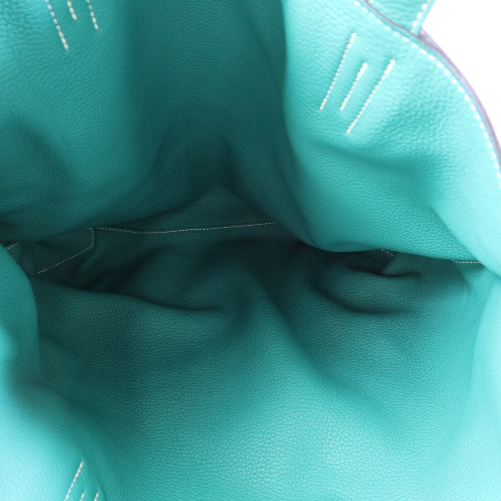 HERMES Clemence皮革Double Sens肩背袋/手挽袋Bleu Du Nord/vert Veronese