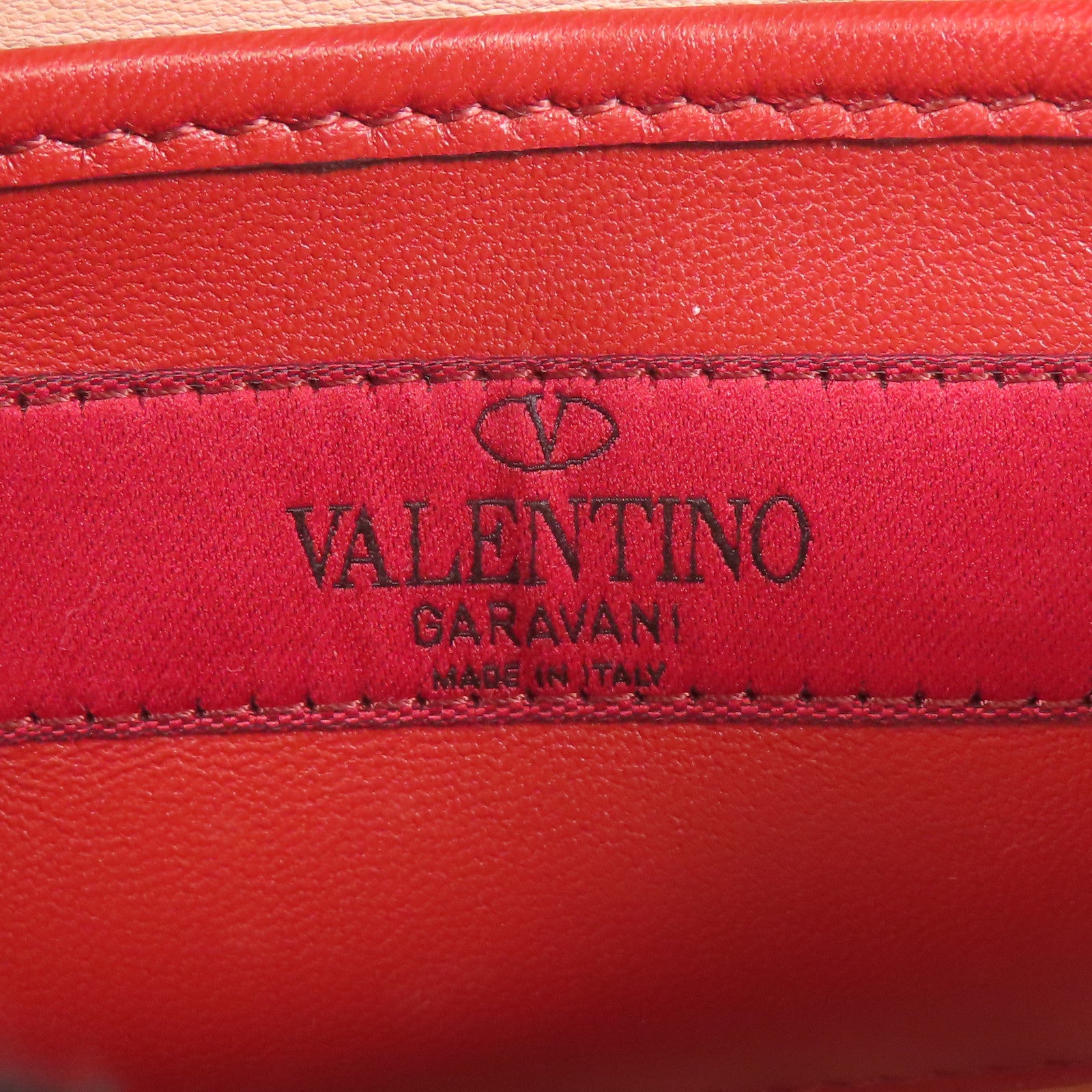 Valentino 皮革Rockstud Spike金扣鏈帶手挽肩背兩用袋