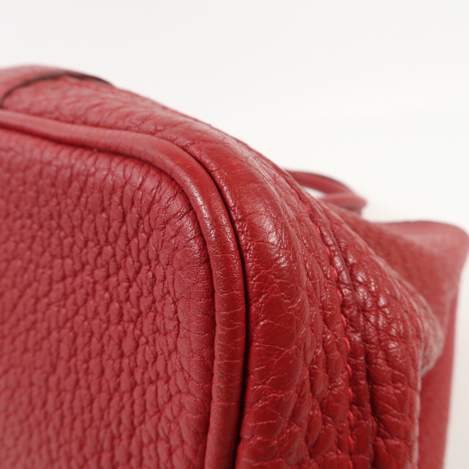 HERMES Negonda皮革Garden Party TPM銀扣手挽袋Bougainvillier