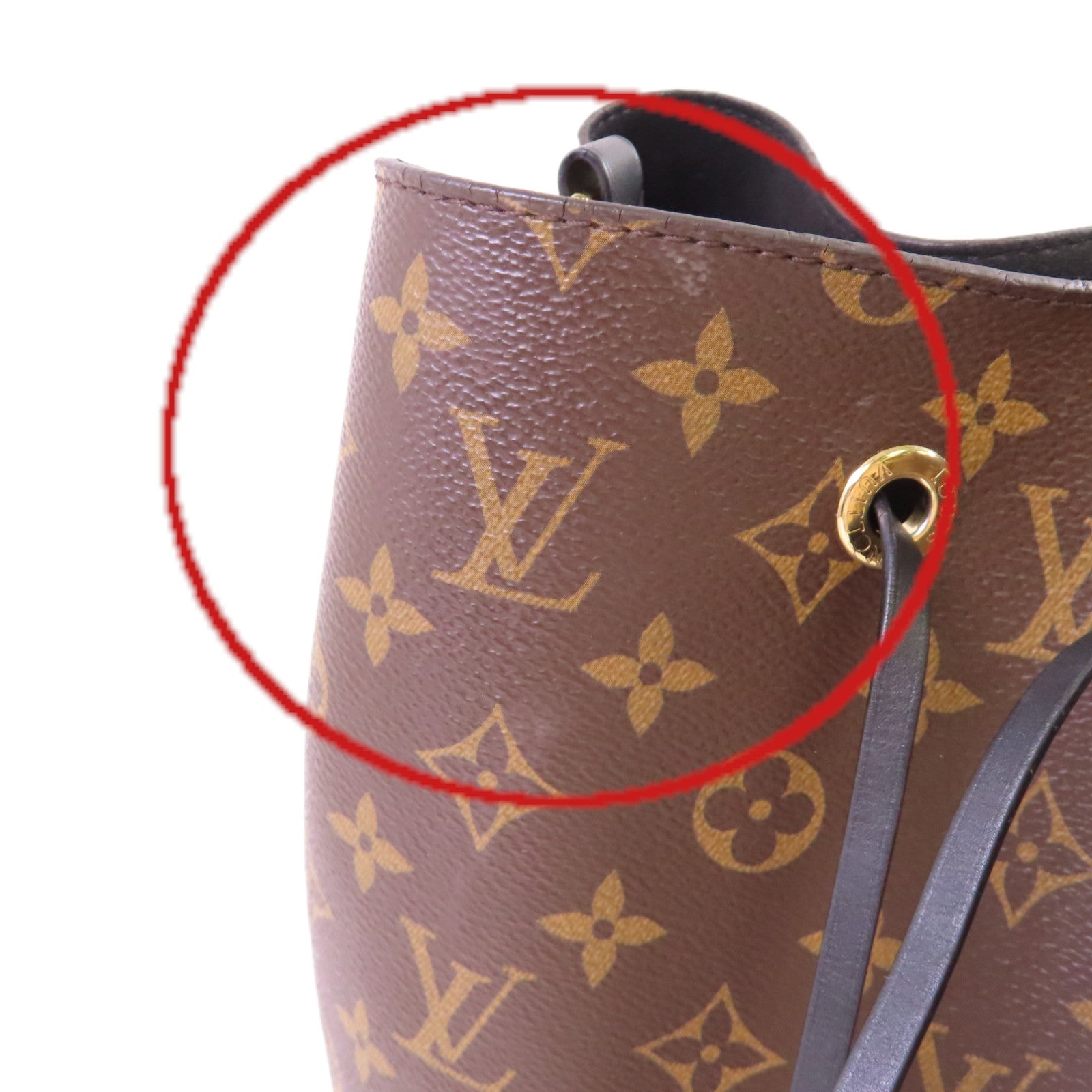 LOUIS VUITTON Monogram Neonoe MM Shoulder Bag金扣肩背袋啡色/黑色