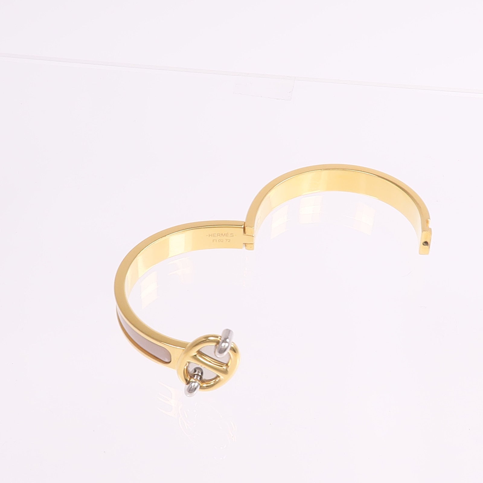 HERMES 金屬/琺瑯Mini Clic Chaine d'Ancre手鐲