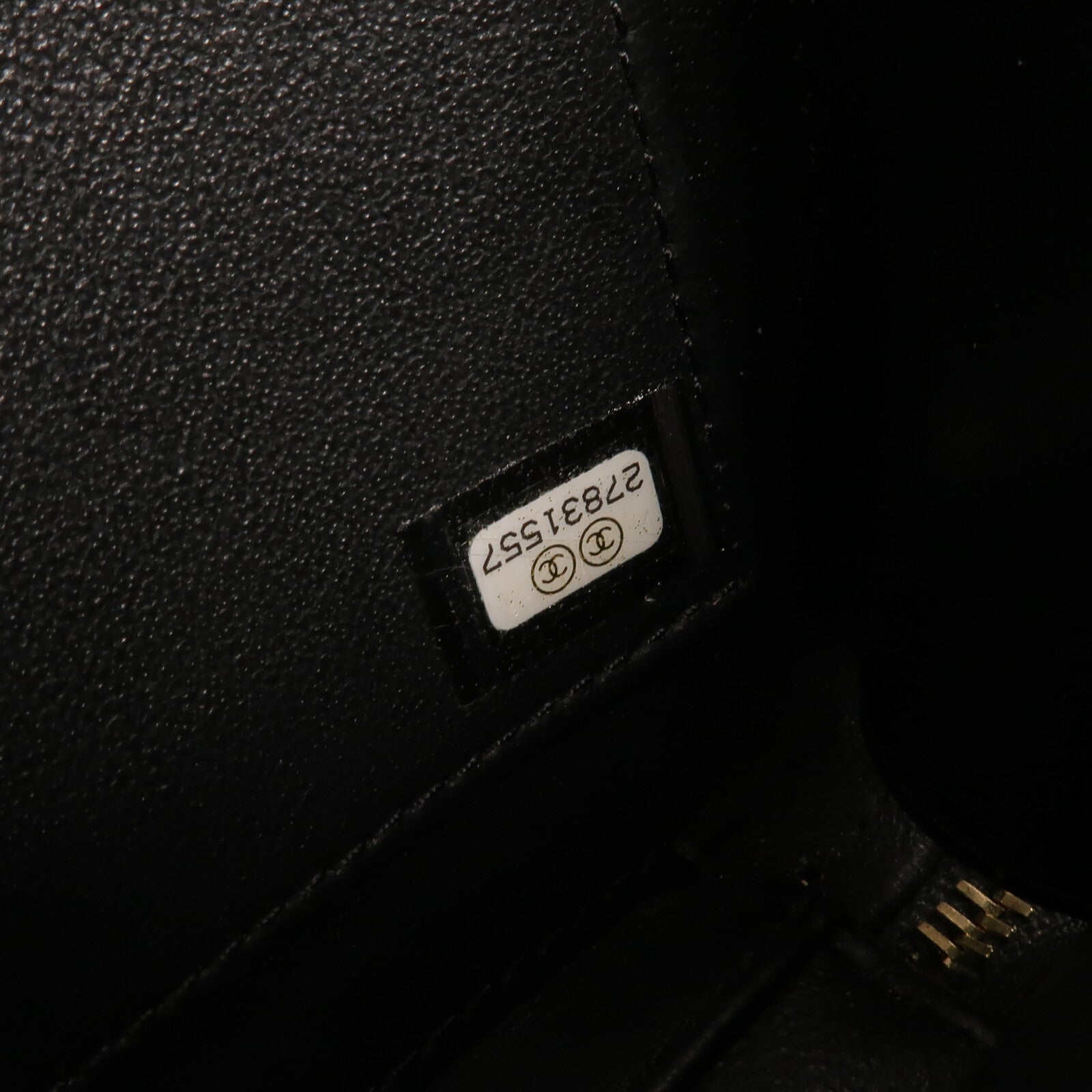 CHANEL 牛皮皮革Filigree Vanity Case鏈帶手挽肩背兩用袋