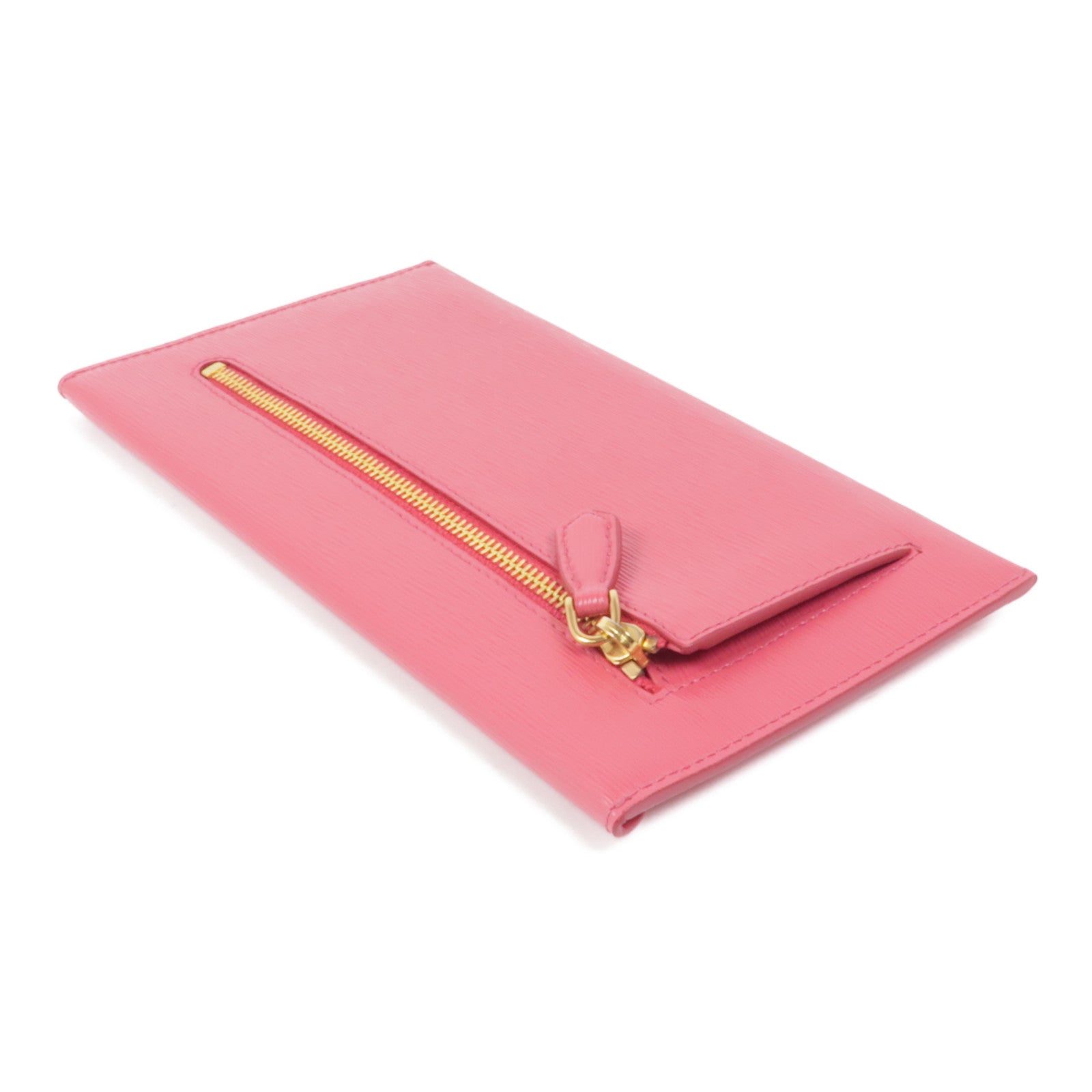 PRADA 牛皮皮革Long Wallet金扣長錢包