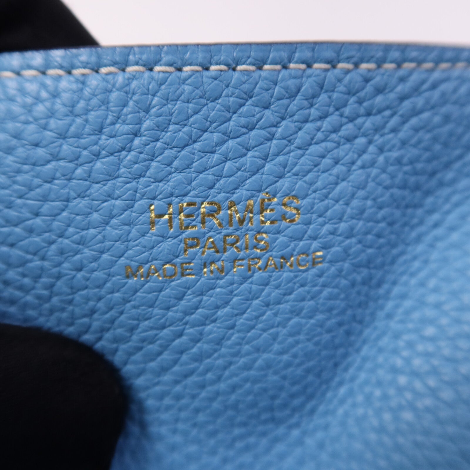 HERMES Clemence皮革Double Sens肩背袋/手挽袋Bleu Du Nord/vert Veronese