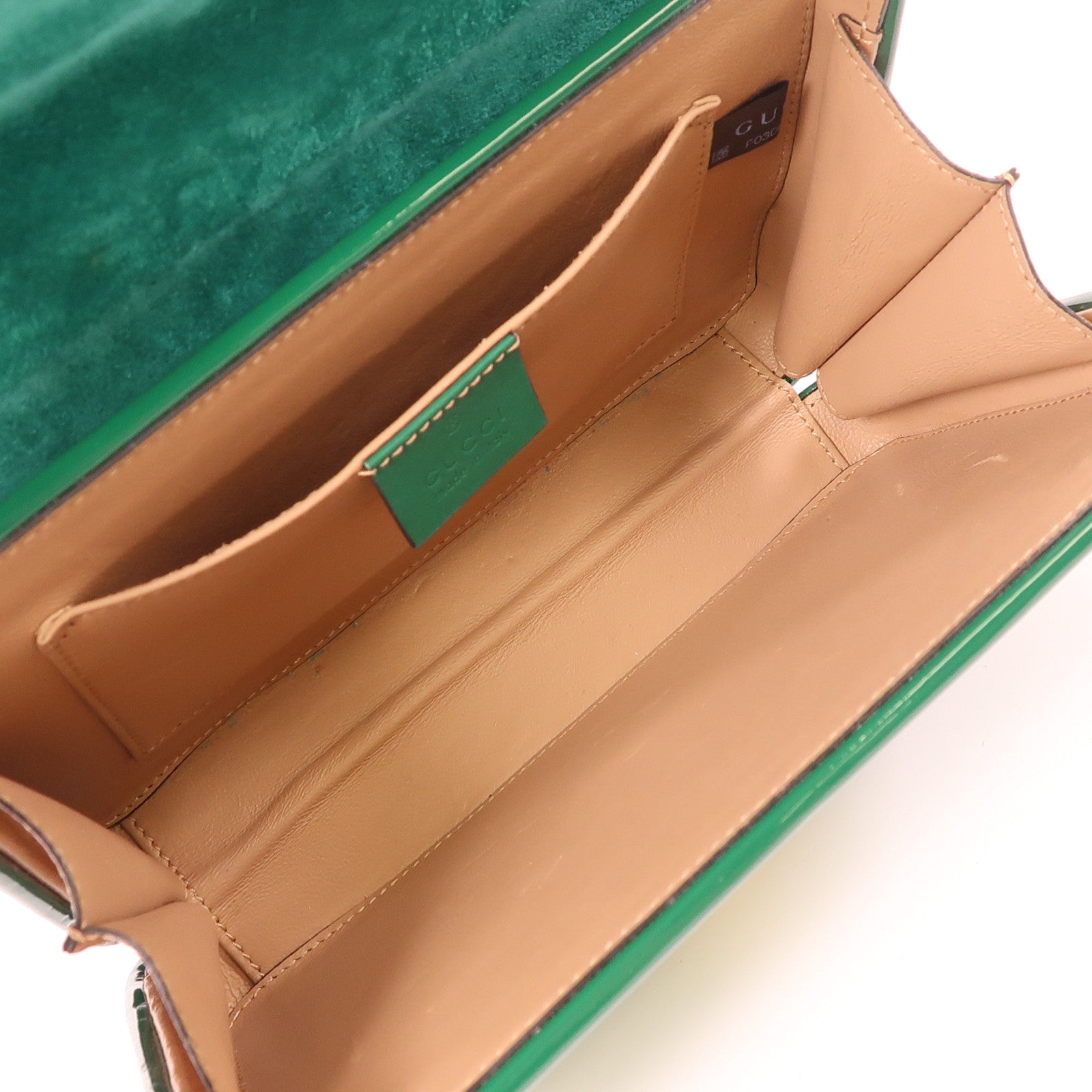 GUCCI 漆皮皮革Sylvie 1969 Bag金扣手挽肩背兩用袋