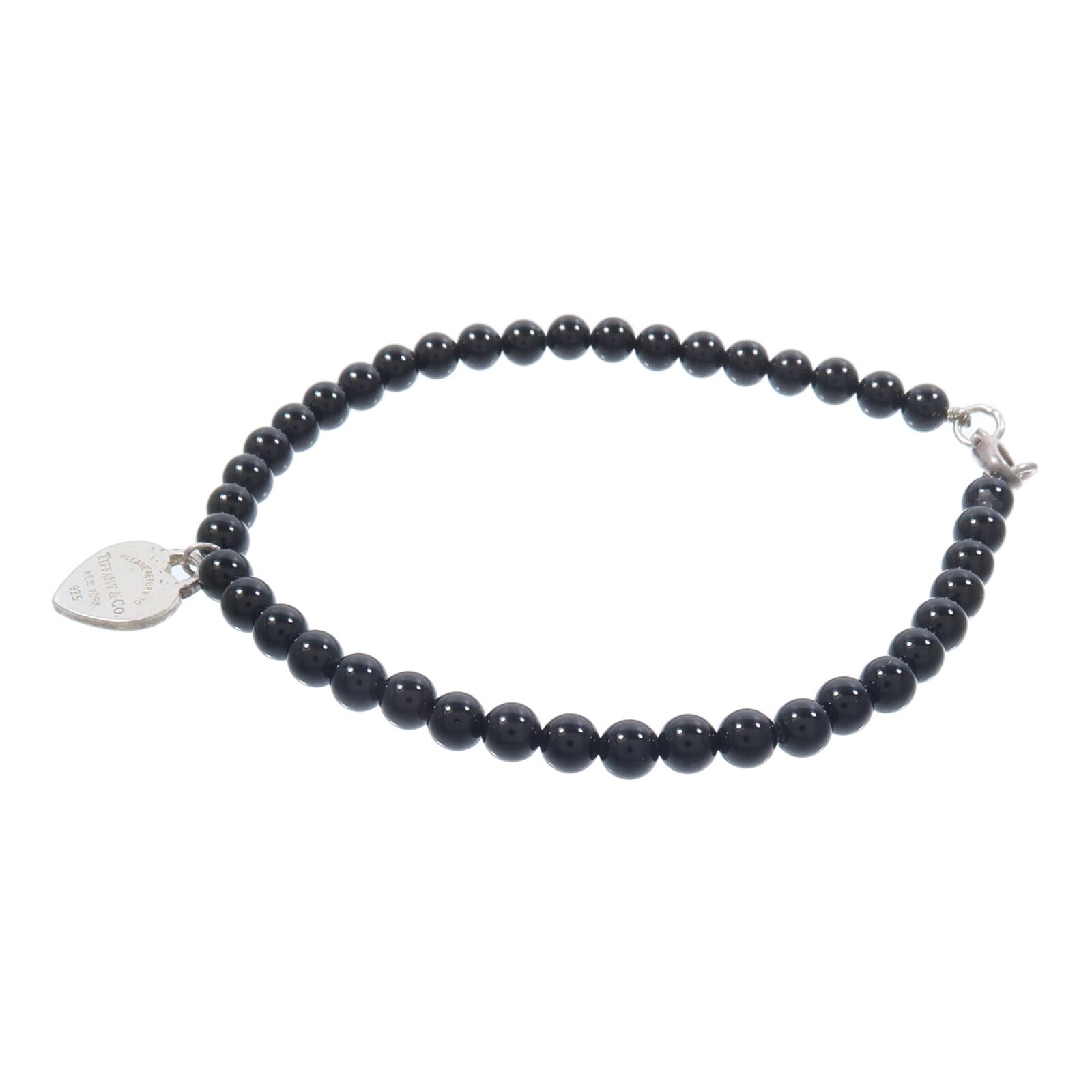TIFFANY＆CO 黑瑪瑙/925純銀Bracelet手鏈
