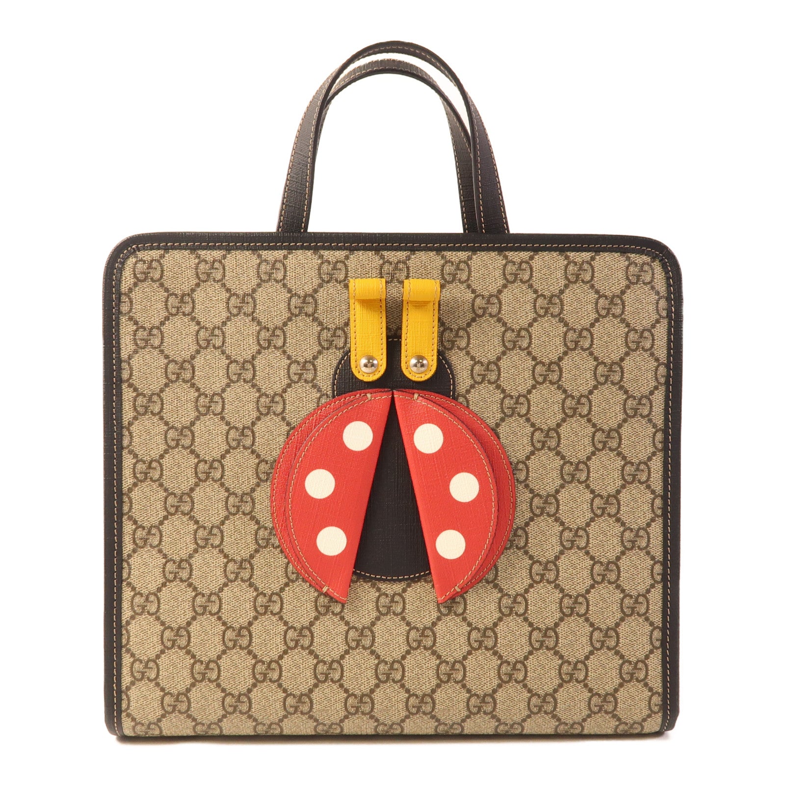 GUCCI 塗層帆布Handbag銀扣手挽袋