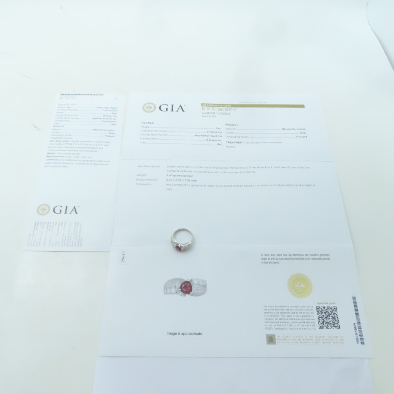 JEWELRY 【激減優惠】PT900鉑金Ruby Ring 1.13ct紅寶石/0.79ct鑚石戒指US#6