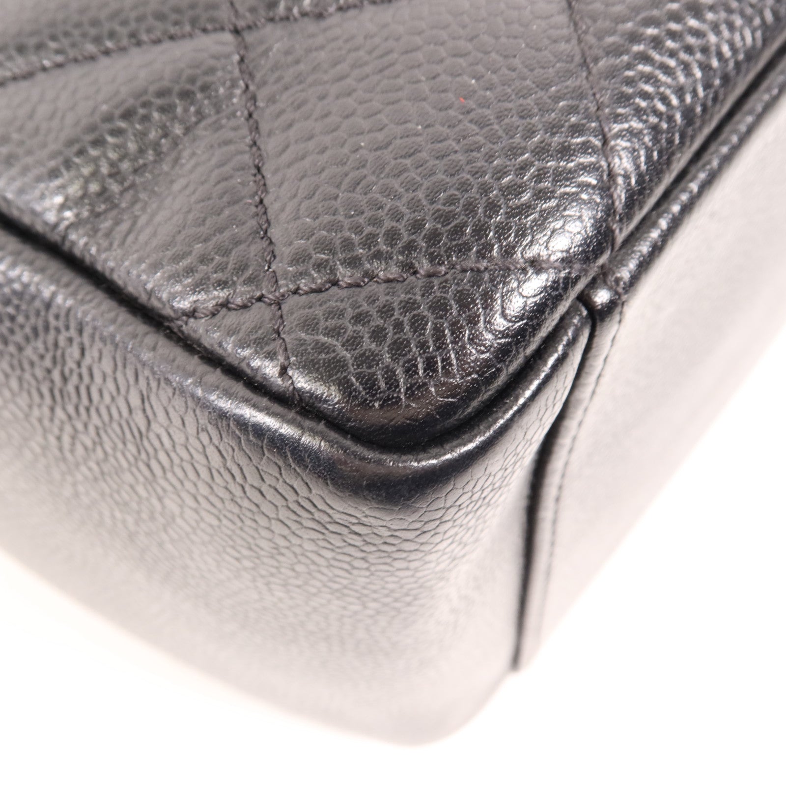 CHANEL 牛皮皮革GST Grand Shopping Tote Bag銀扣鏈帶手挽袋