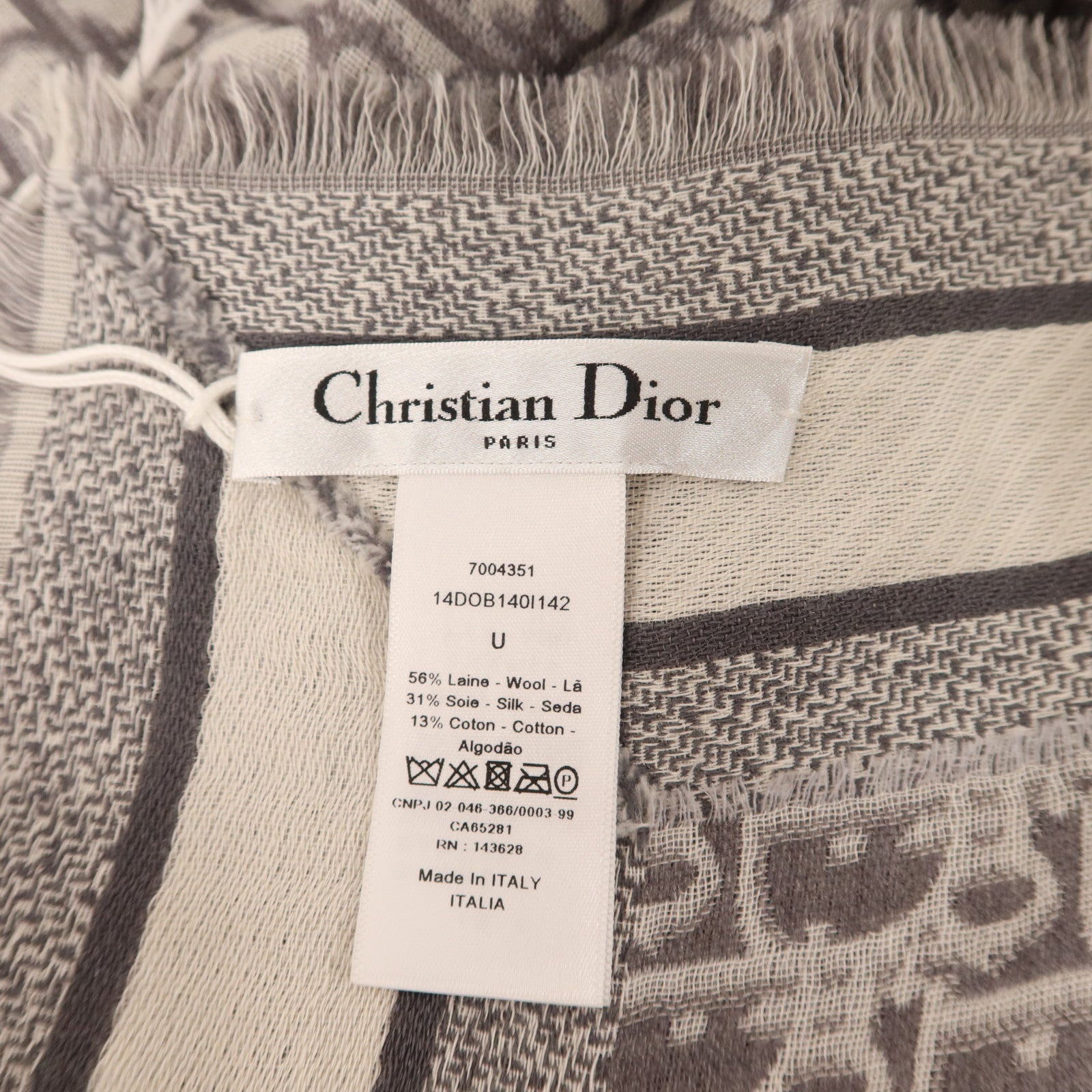 Dior 羊毛/絲質/棉質Scarf圍巾