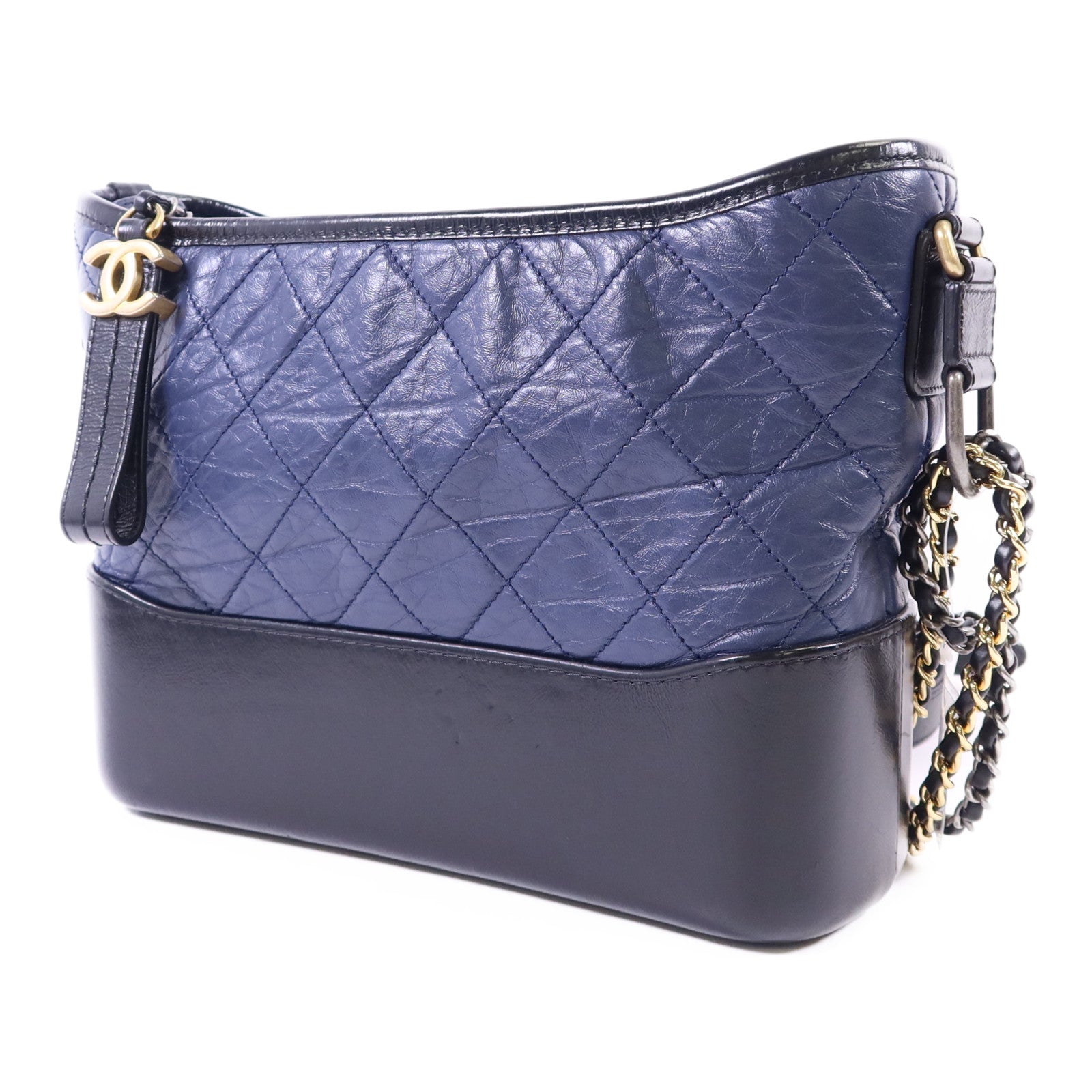 CHANEL 牛皮皮革Gabrielle Medium鏈帶肩背袋