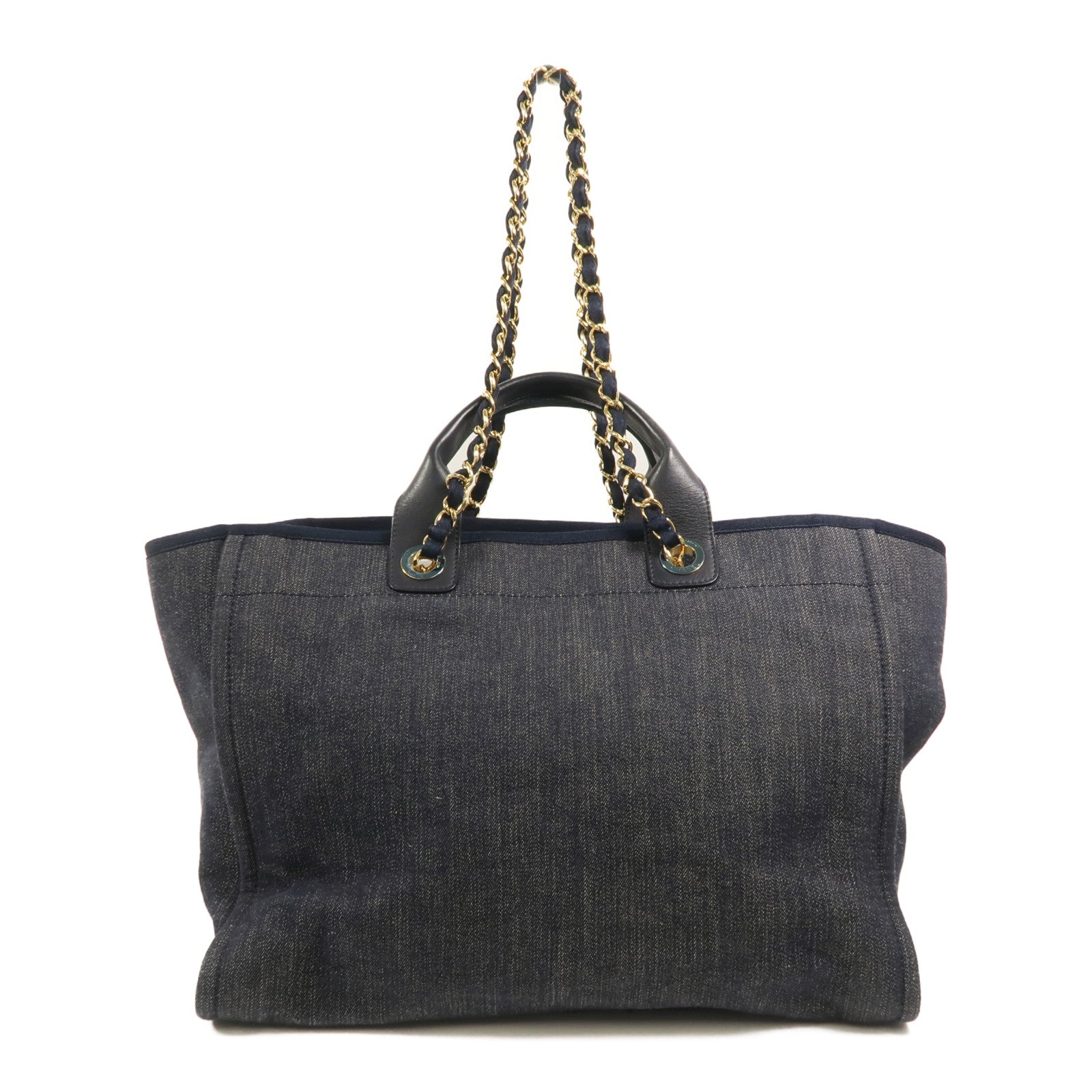 CHANEL 帆布Deauville Tote Bag手挽肩背兩用袋