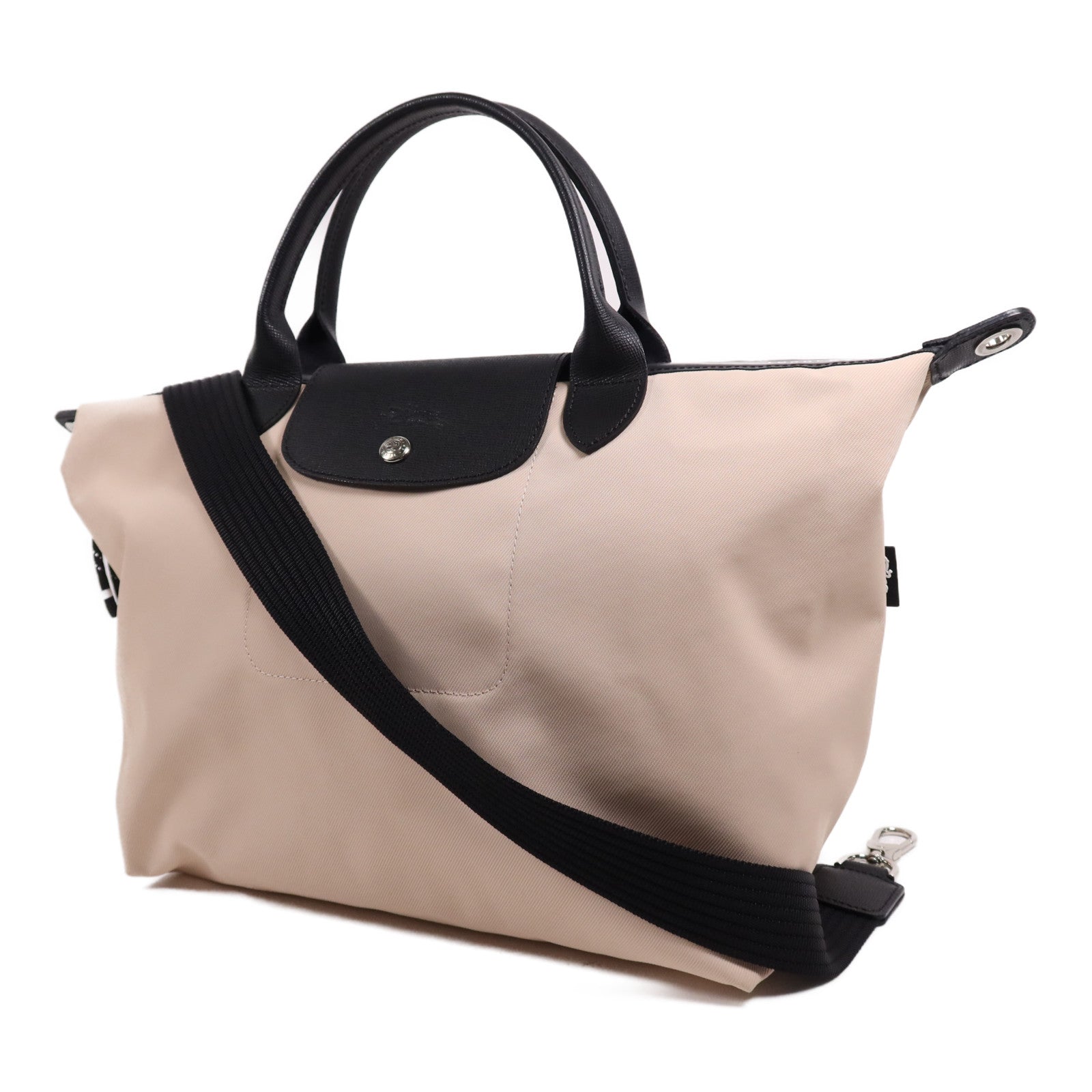 Longchamp 尼龍Shoulder Bag銀扣手挽肩背兩用袋