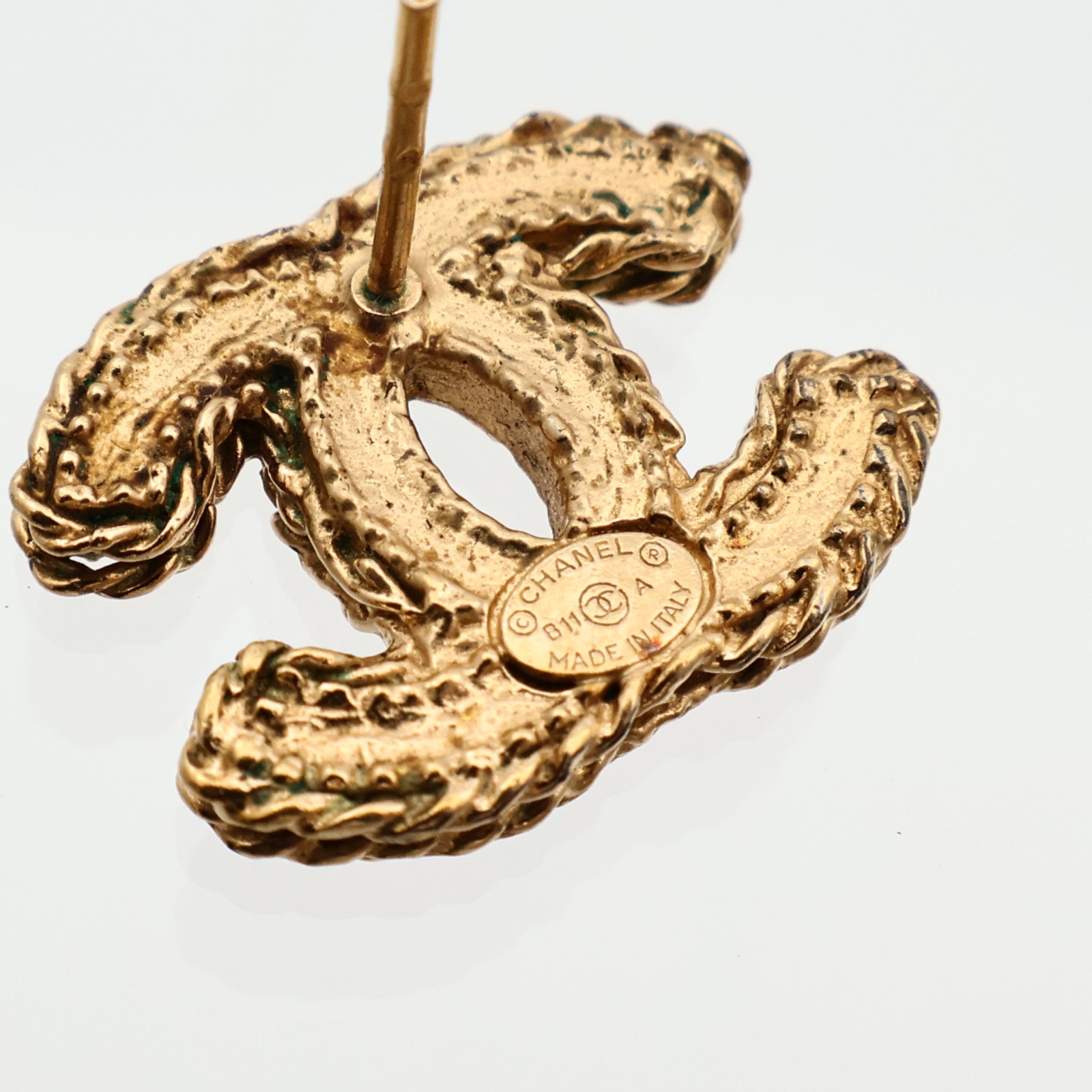 CHANEL 金屬CC Logo Earrings耳環
