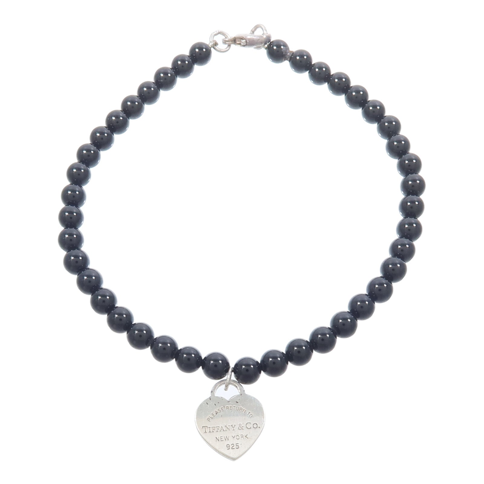 TIFFANY＆CO 黑瑪瑙/925純銀Bracelet手鏈