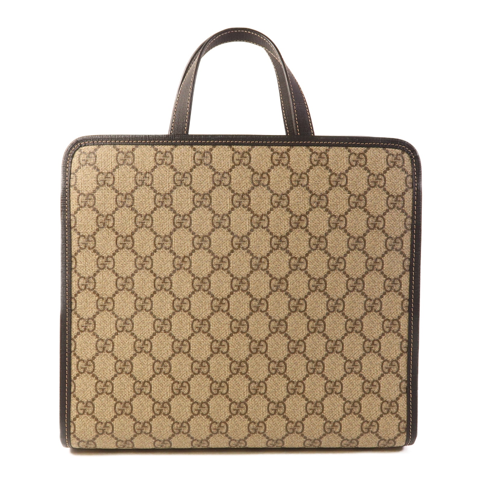 GUCCI 塗層帆布Handbag銀扣手挽袋