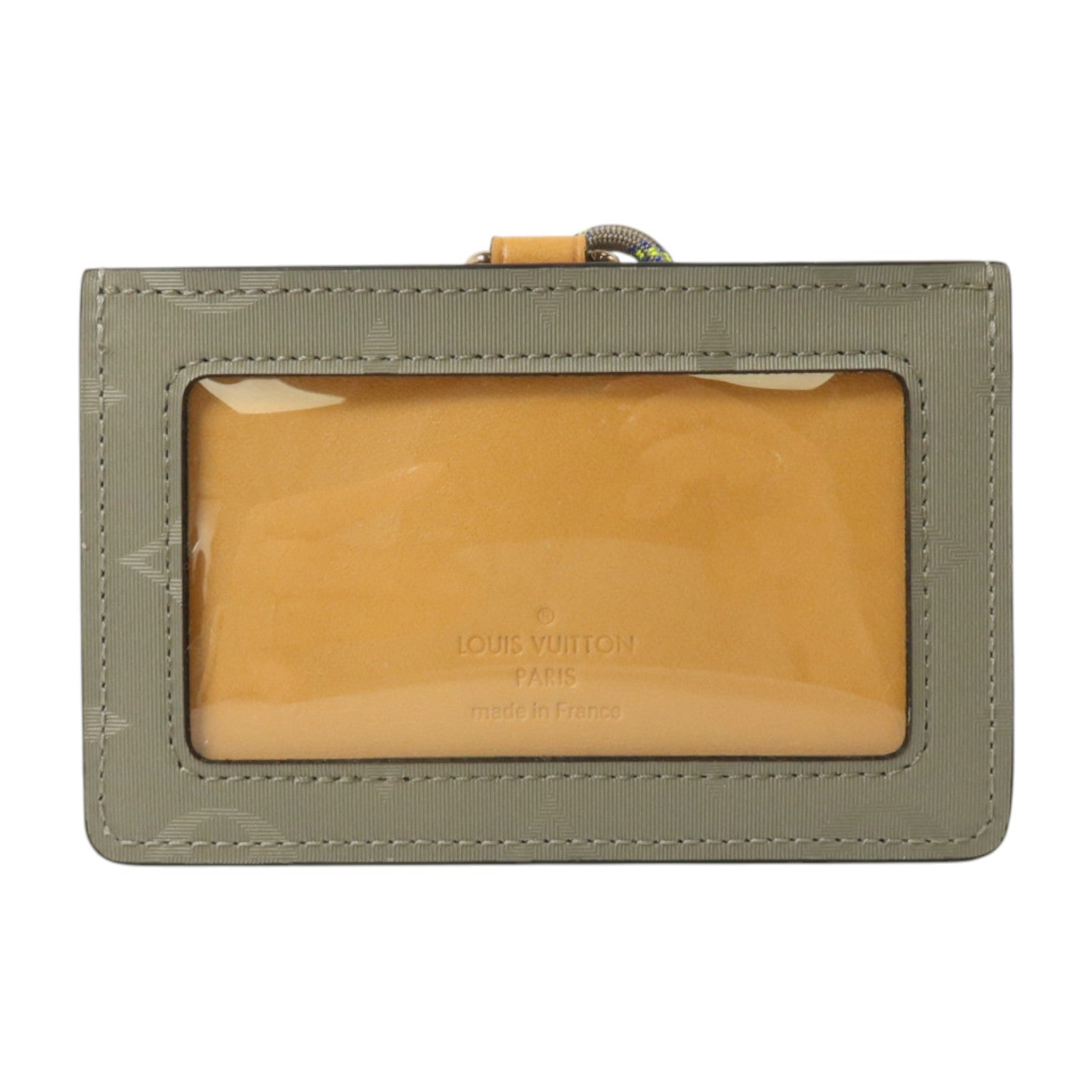 LOUIS VUITTON Monogram Titanium Cosmos Id Holder Necklace Card Wallet卡片套