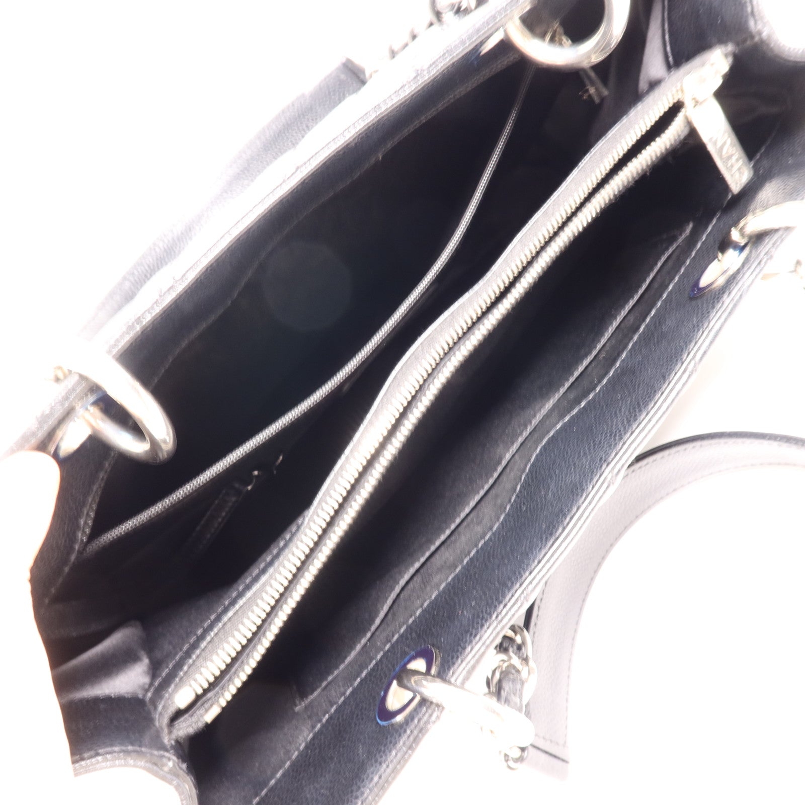 CHANEL 牛皮皮革GST Grand Shopping Tote Bag銀扣鏈帶手挽袋