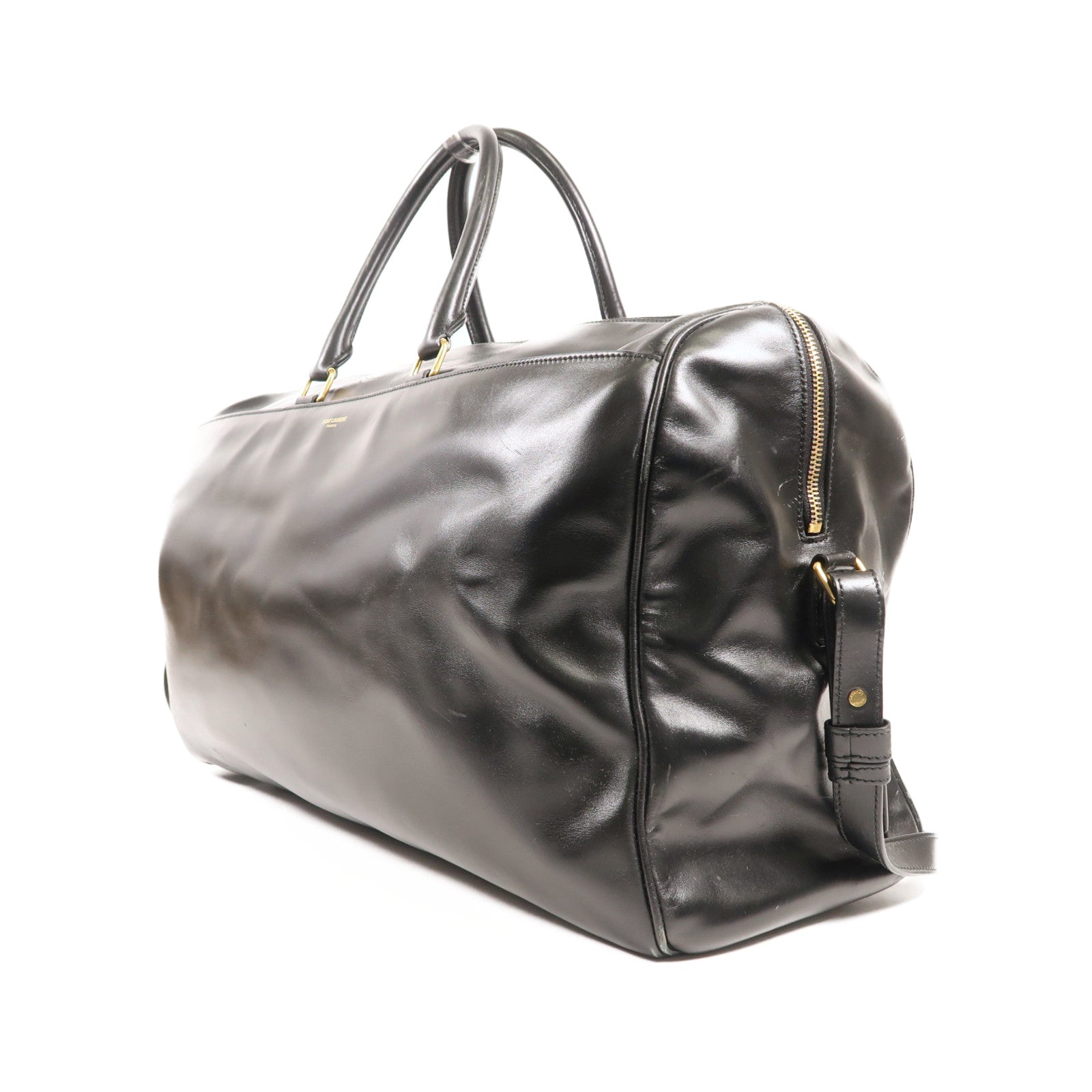 SAINT LAURENT 皮革Boston Bag金扣手挽肩背兩用袋