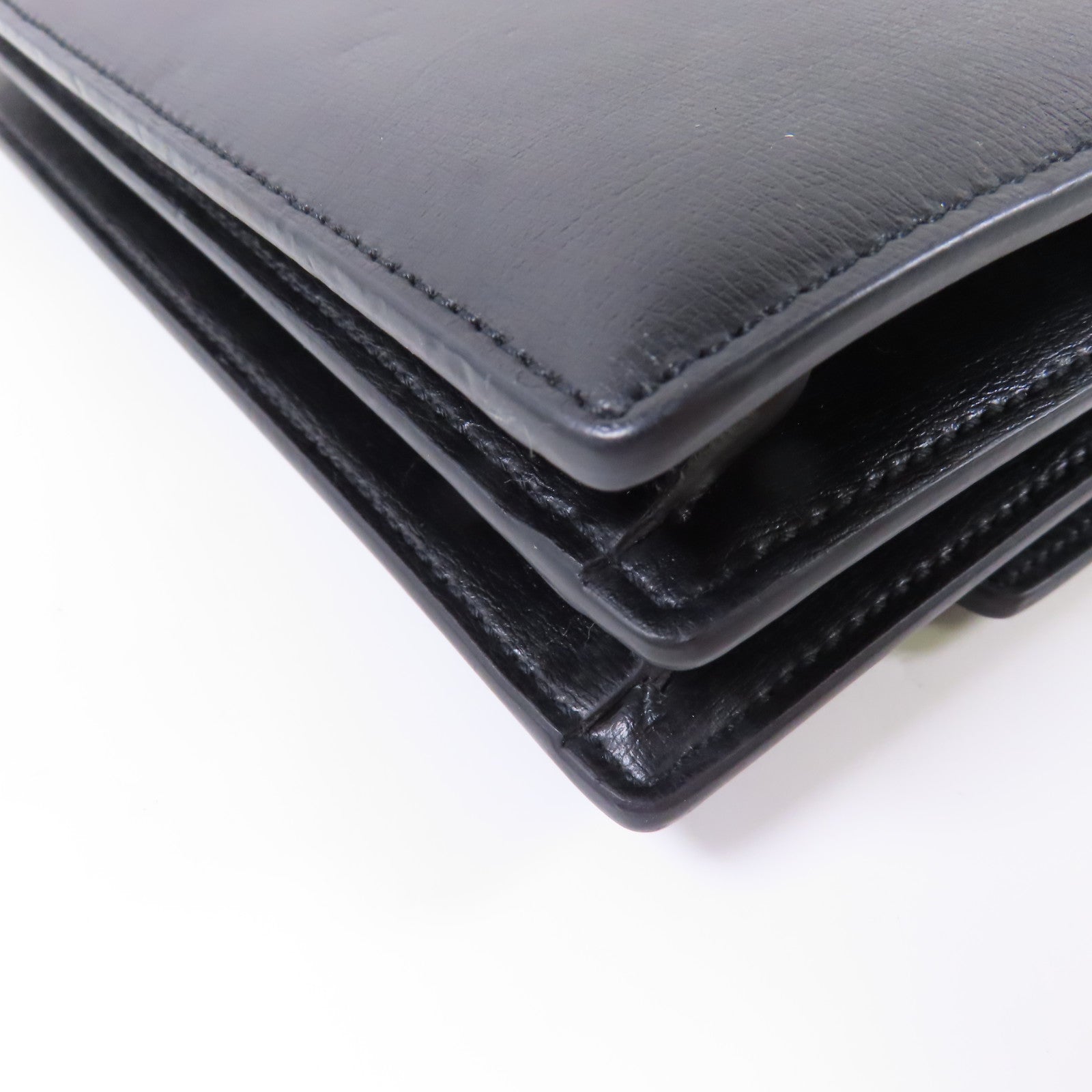 SAINT LAURENT 牛皮皮革Shoulder Bag金扣鏈帶肩背袋