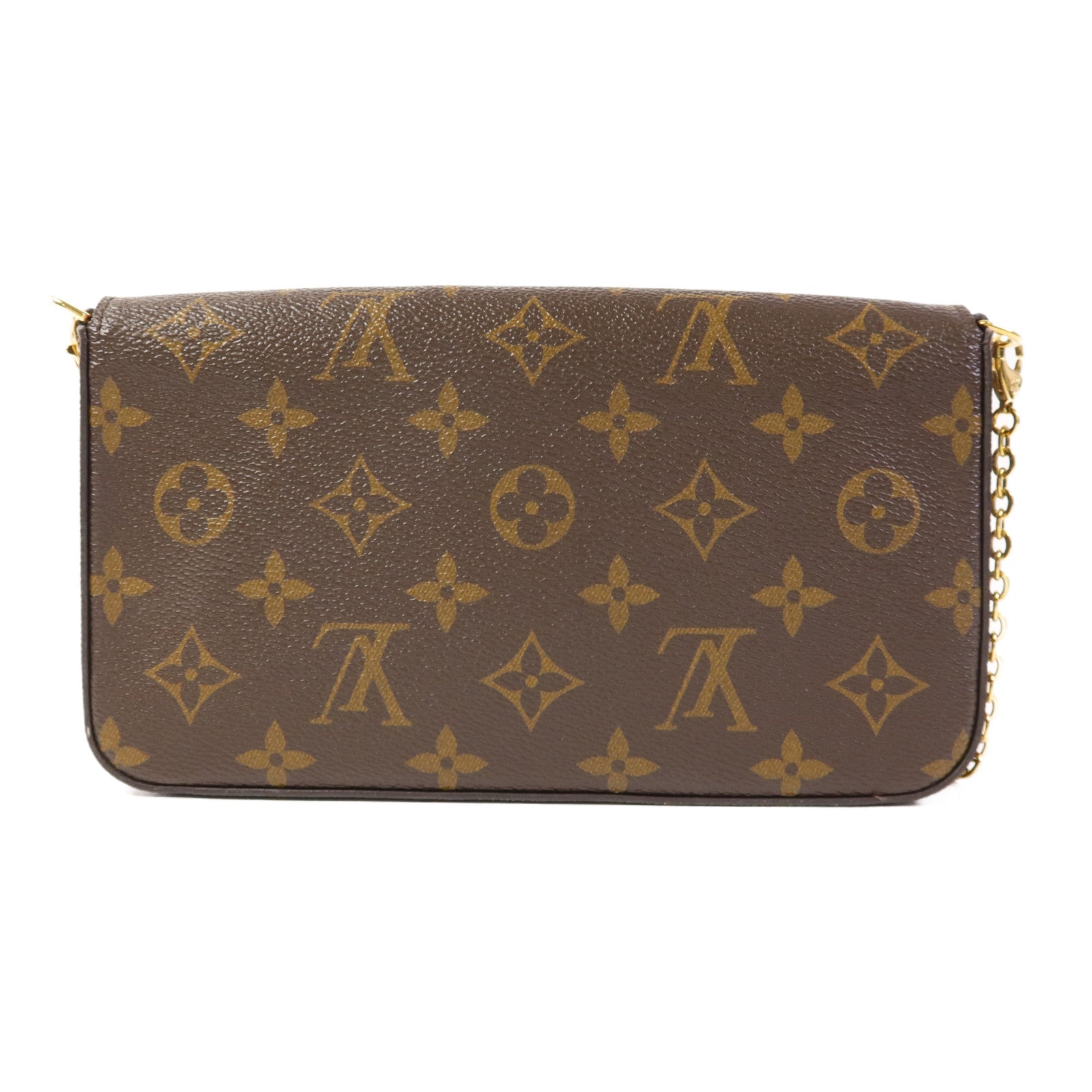 LOUIS VUITTON Monogram Pochette Felicie金扣鏈帶肩背袋