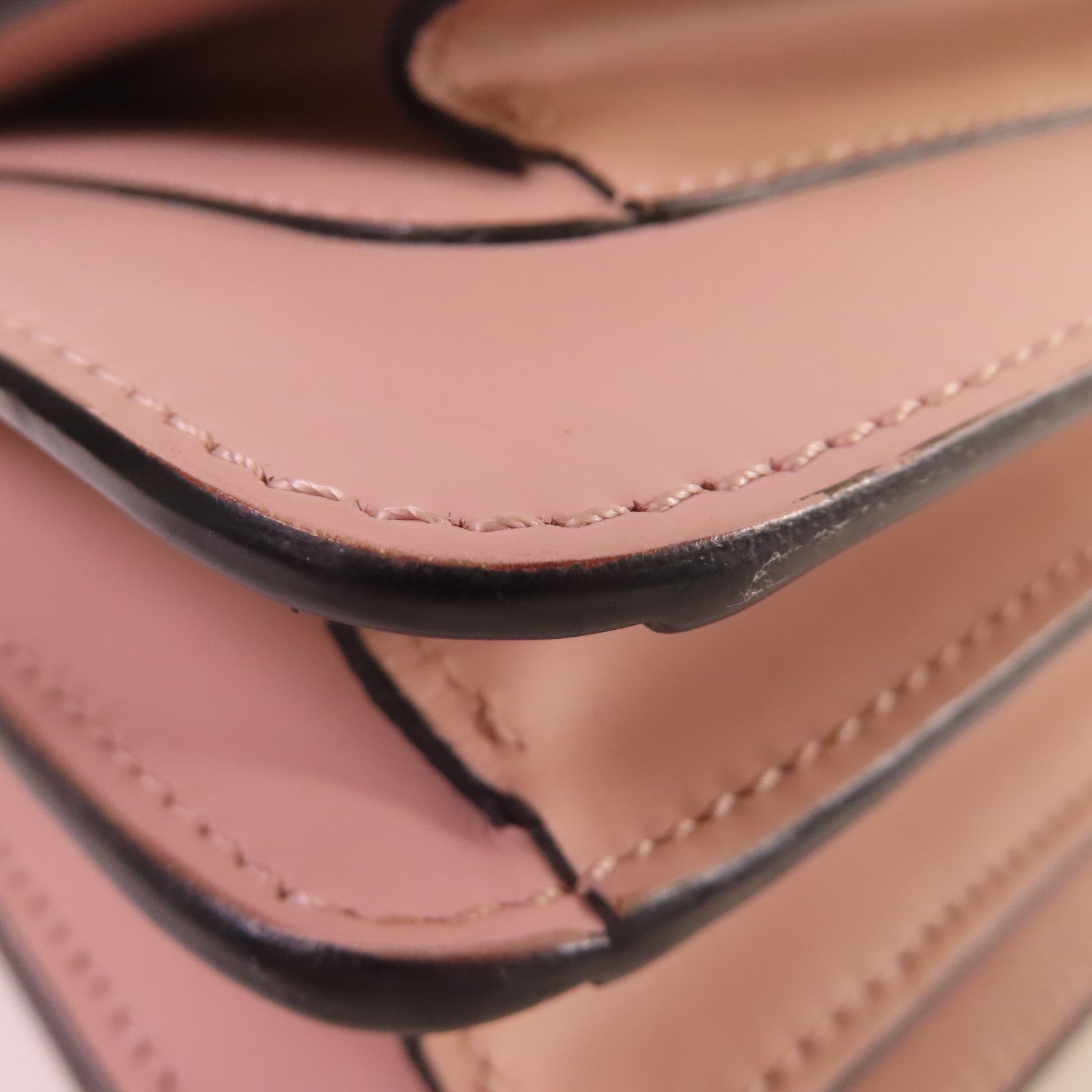 MARNI 牛皮皮革Shoulder Bag金扣肩背袋粉紅色