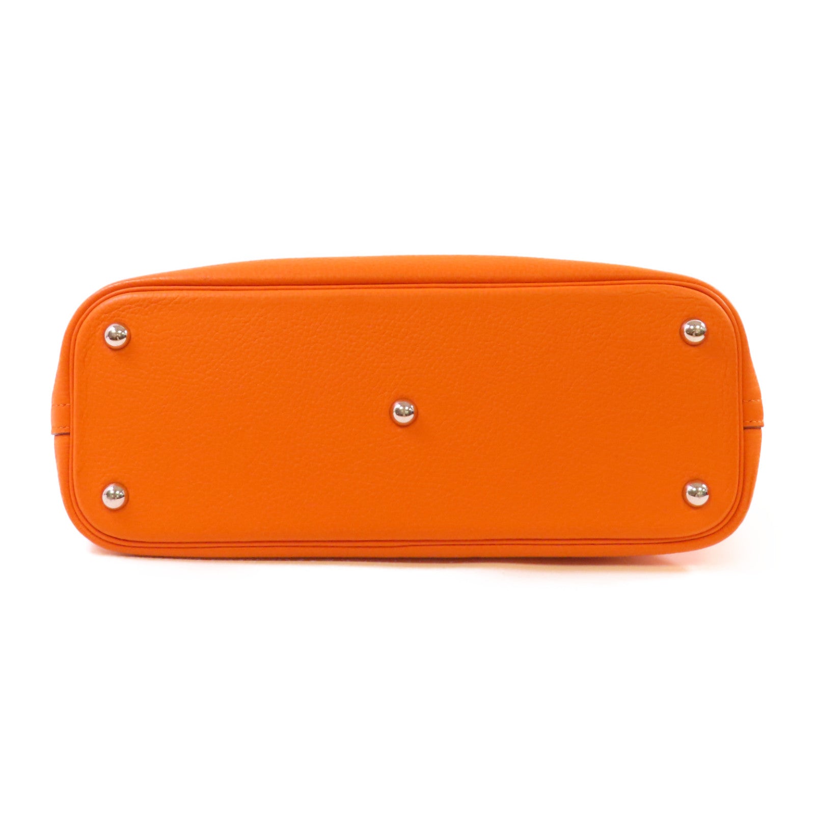 HERMES PHW Bolide 31 Handbag Shoulder Bag Clemence Leather Orange