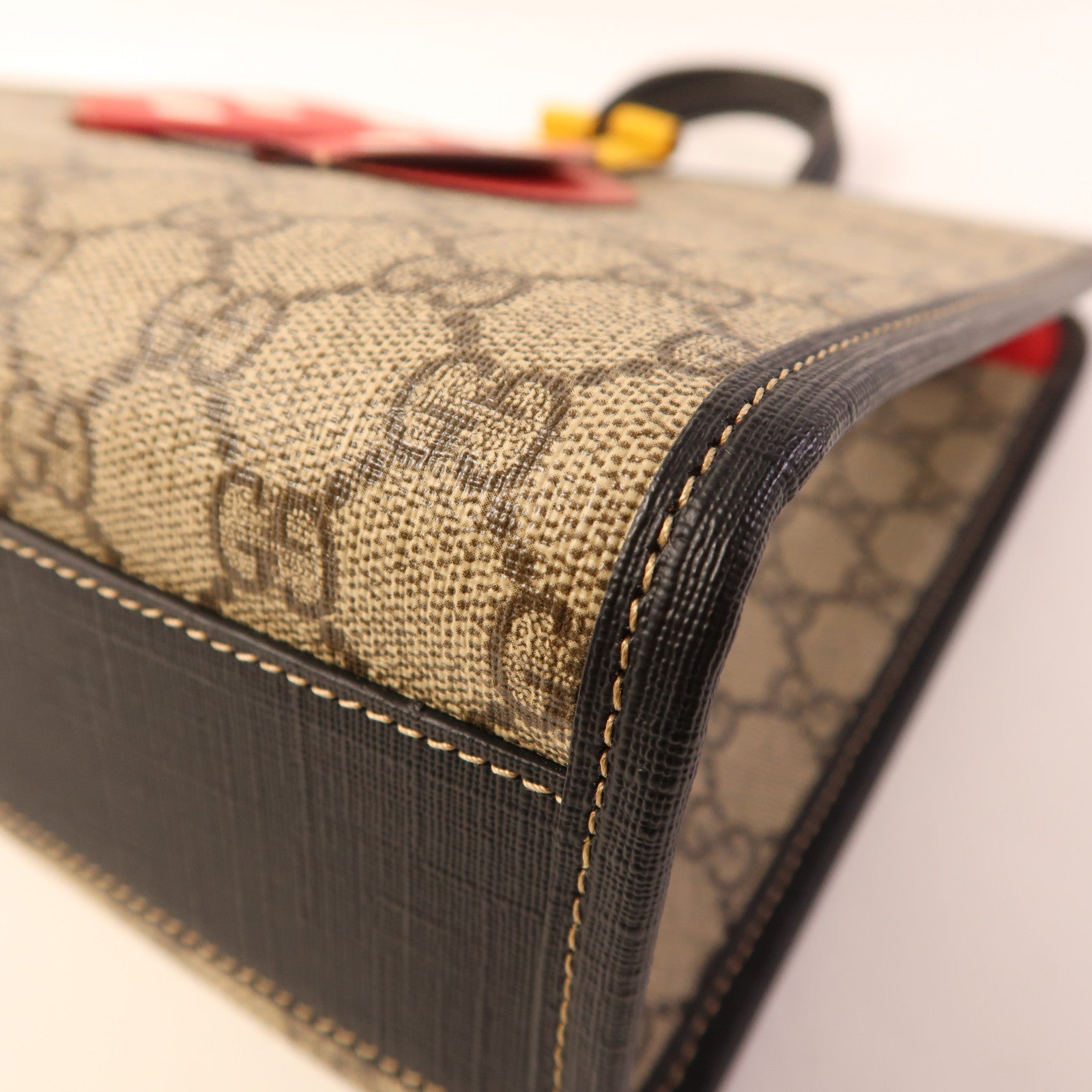 GUCCI 塗層帆布Handbag銀扣手挽袋