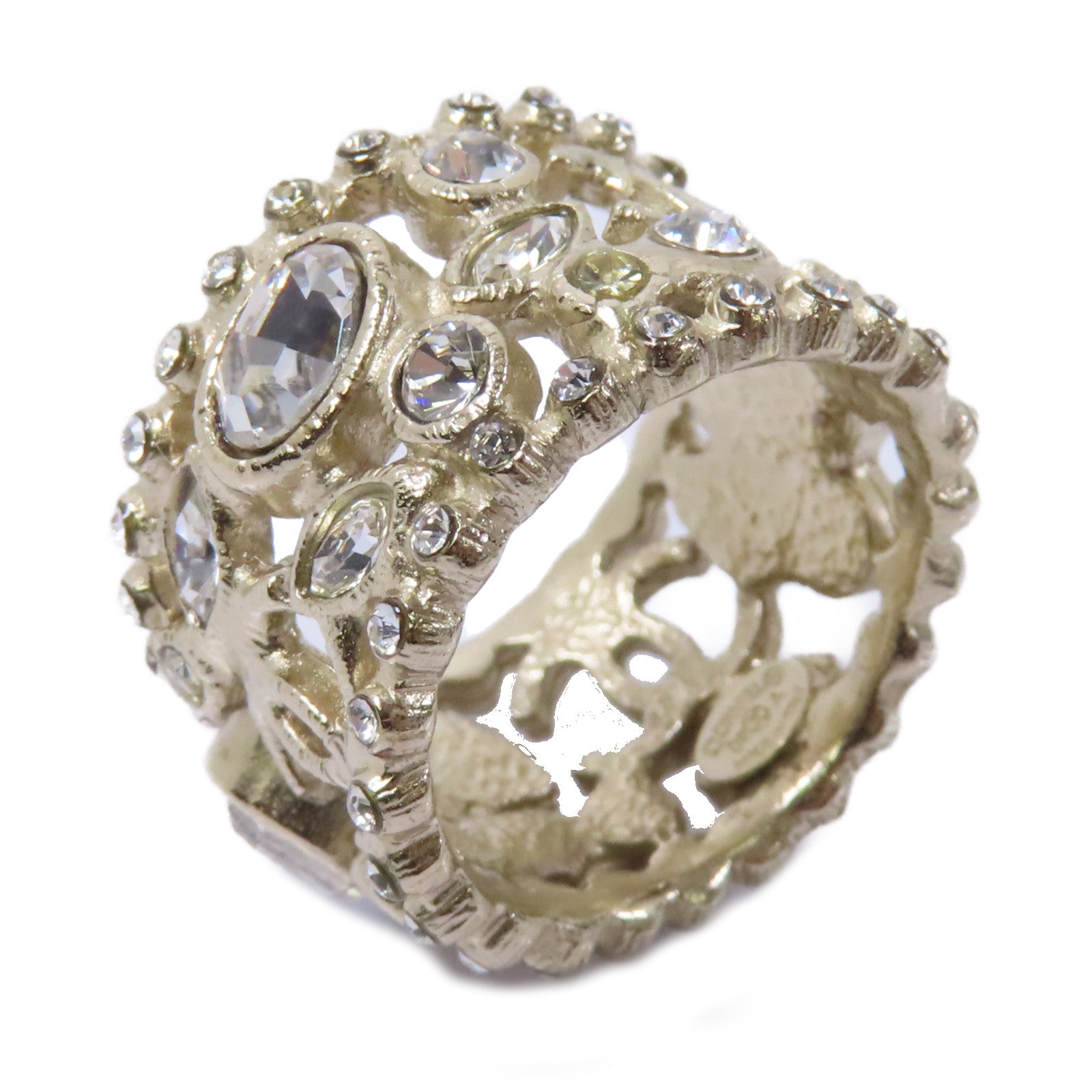 CHANEL 金屬Ring戒指金色US#6.75