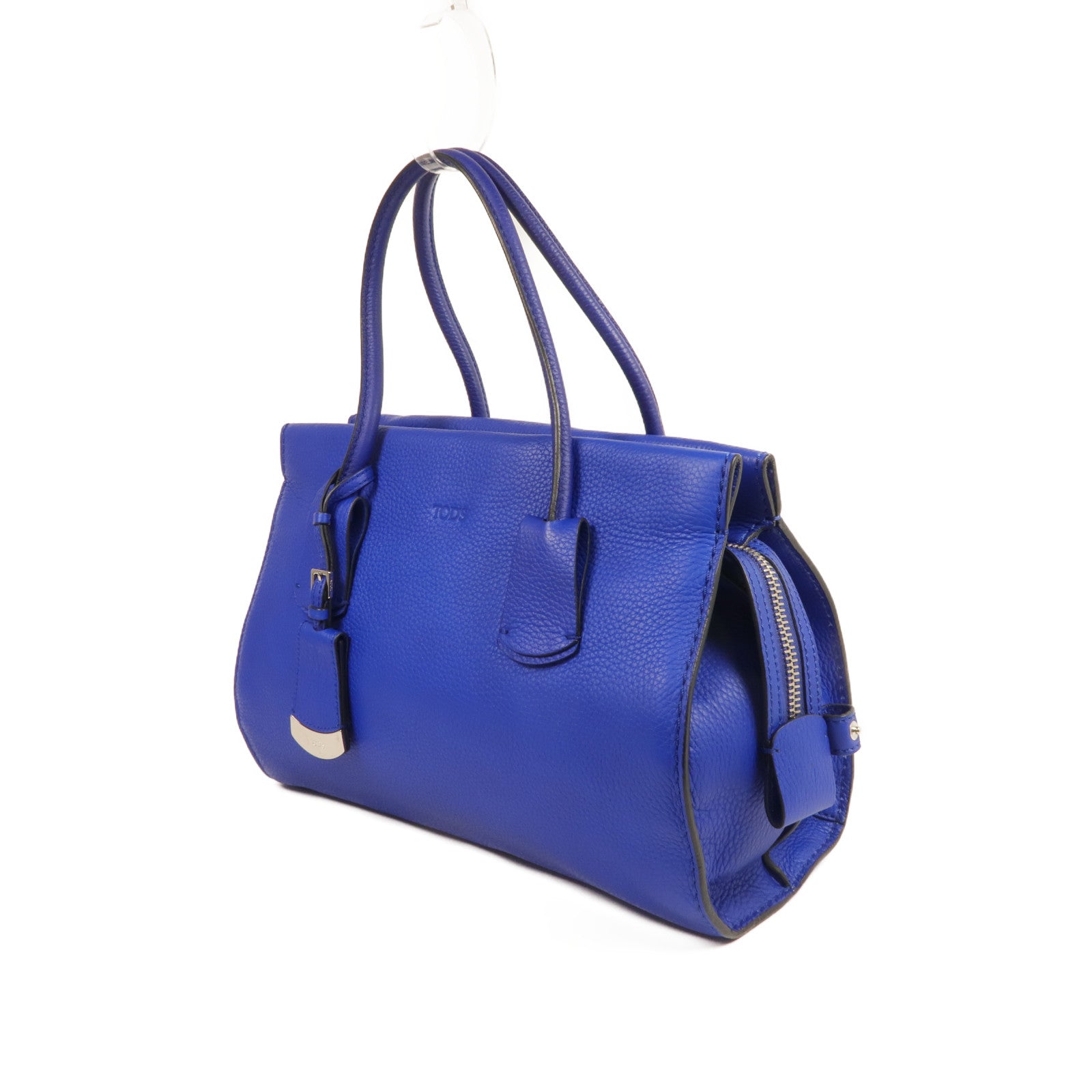 TOD'S 牛皮皮革Handbag銀扣手挽袋