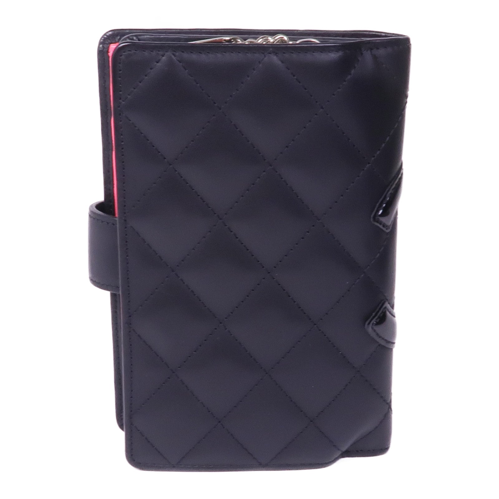 CHANEL 牛皮皮革Cambon Wallet銀扣錢包